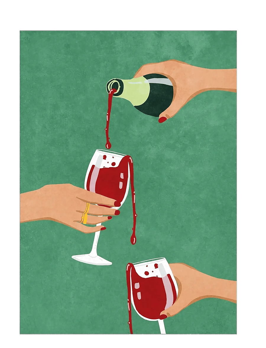 Poster & Frame - Raissa Oltmanns - Cheers Girls - illustratsioonid - green - 1