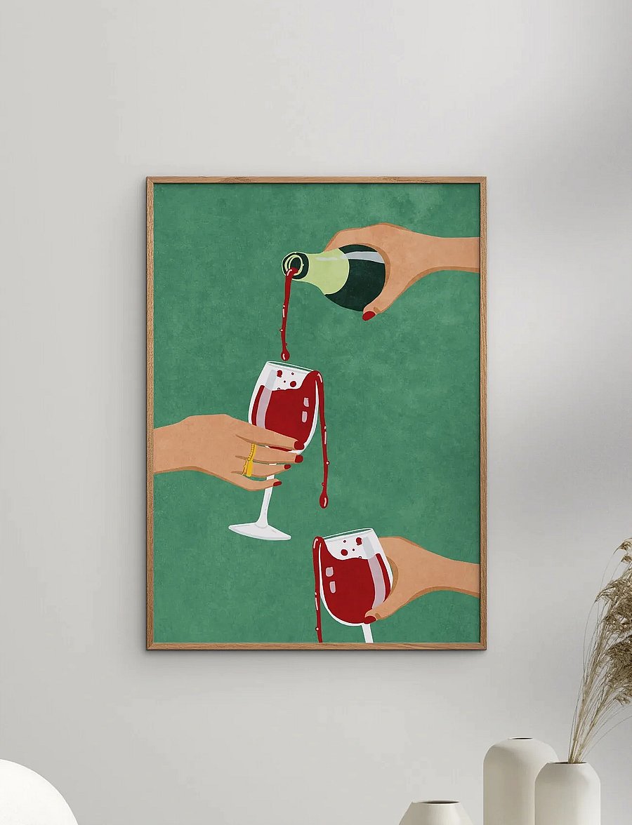 Poster & Frame - Raissa Oltmanns - Cheers Girls - illustratsioonid - green - 0