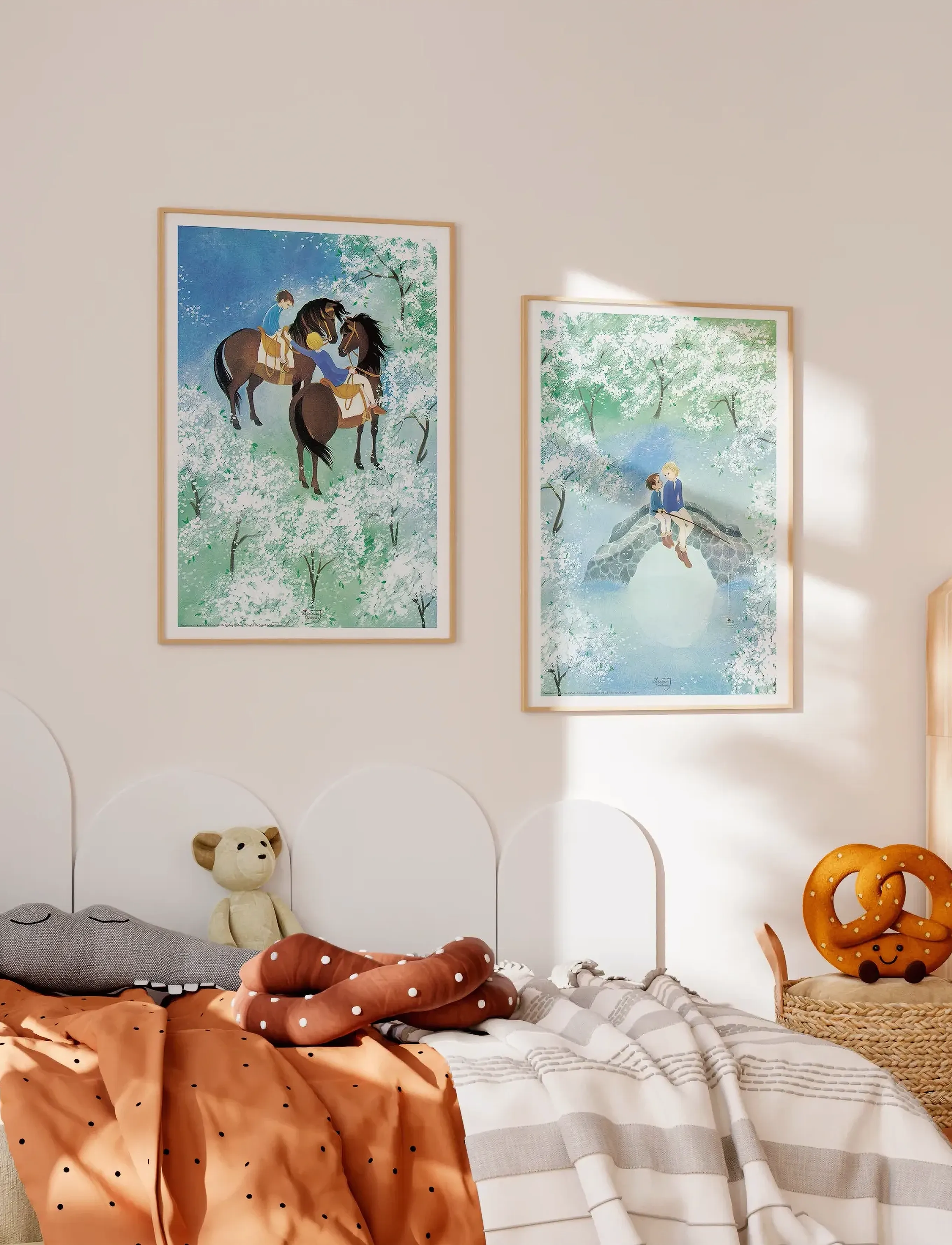 Poster & Frame - Astrid Lindgren - Riding - The Brothers Lionheart - animaux - blue - 2