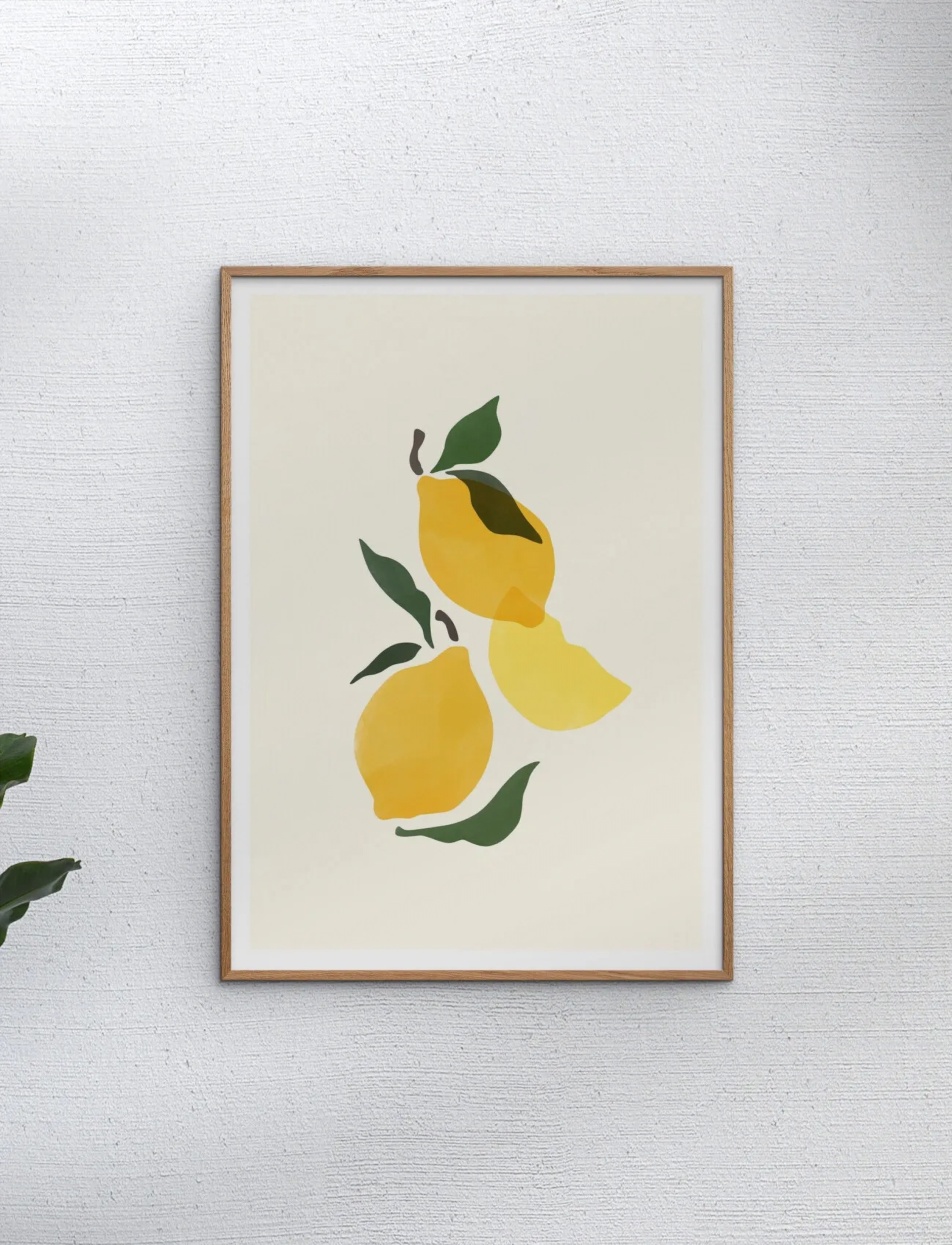 Poster & Frame Sacrée Frangine Composition Citron, 70X100 cm, Posters, Gelb - Illustrations, Homeware