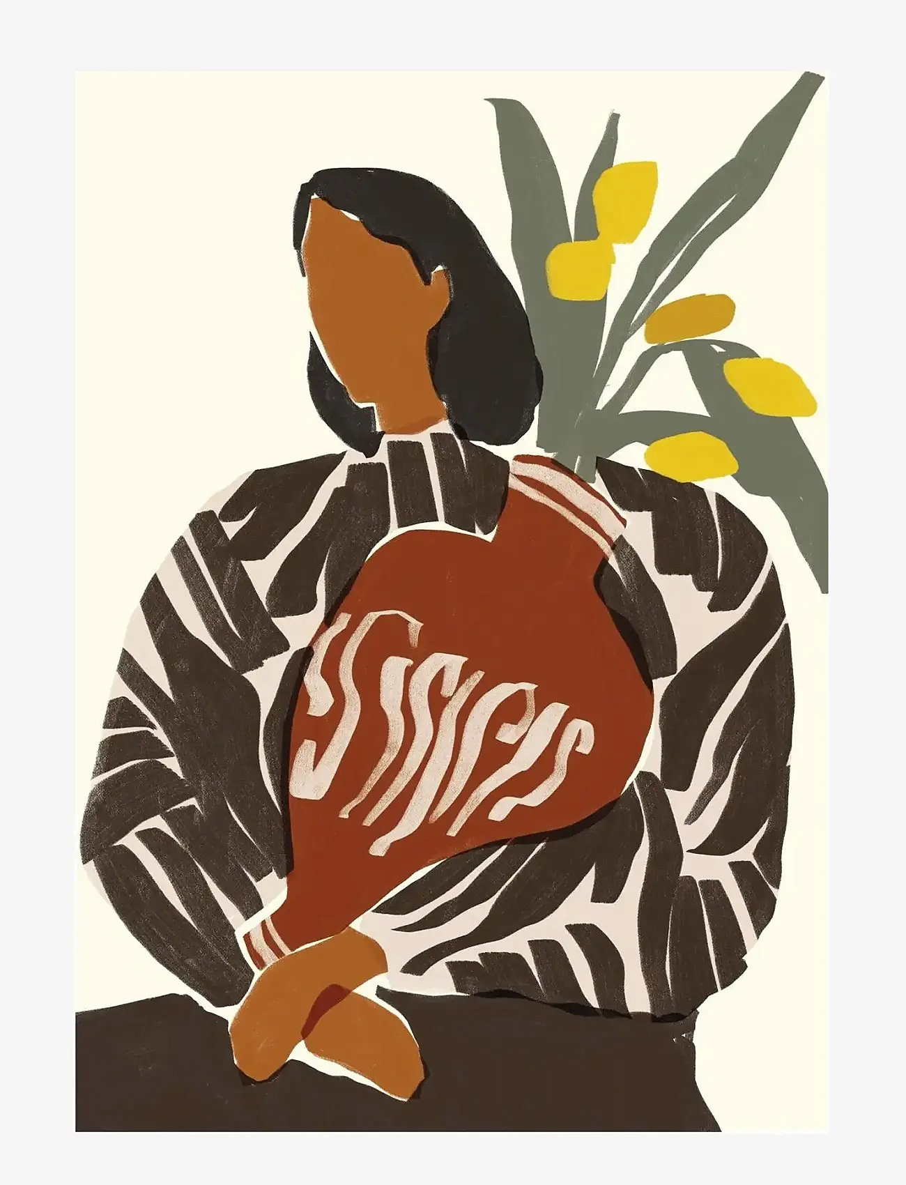 Poster & Frame - Sacrée Frangine - Le Grand Vase - illustrationen - brown - 0