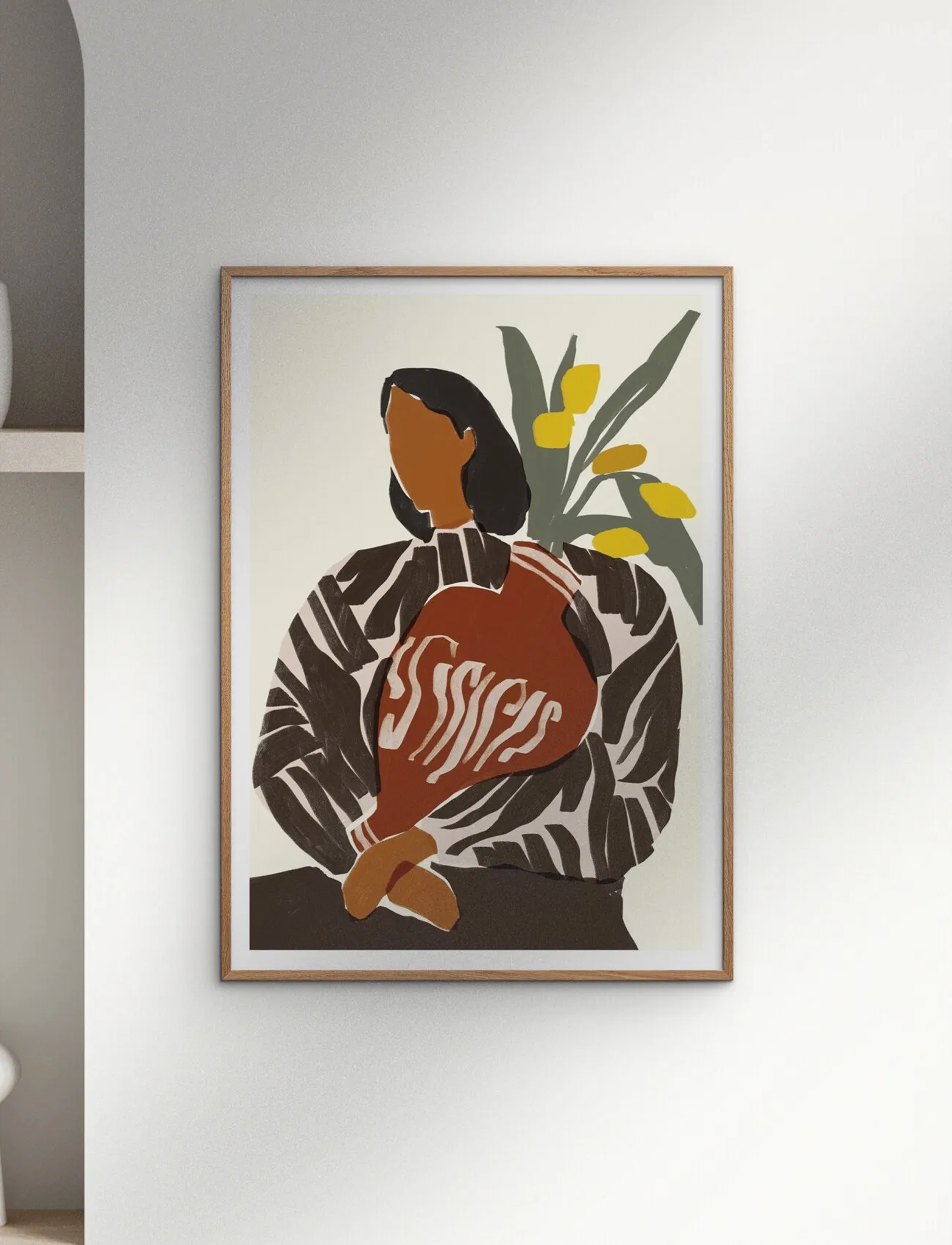 Poster & Frame Sacrée Frangine Le Grand Vase, 50X70 cm, Posters, Braun - Illustrations, Homeware