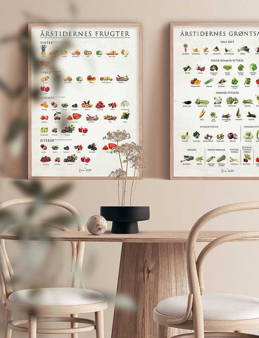 Poster & Frame - Vagetables of the season - toit - multi-colored - 0