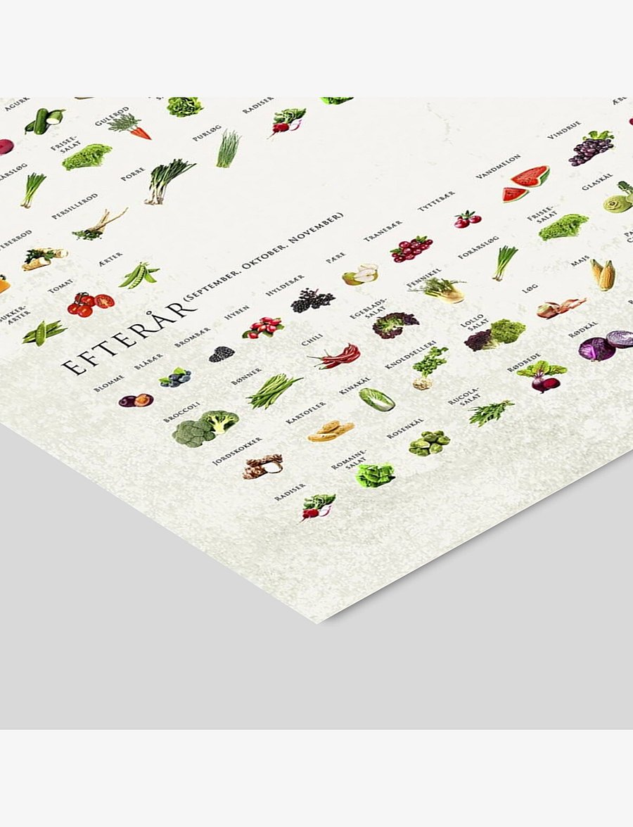 Poster & Frame - Fruits and greens of the season - essen - multi-colored - 2