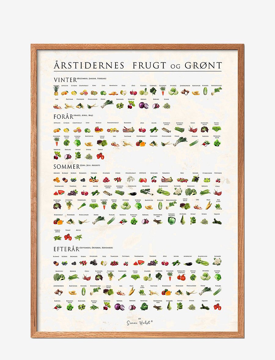 Poster & Frame - Fruits and greens of the season - essen - multi-colored - 1