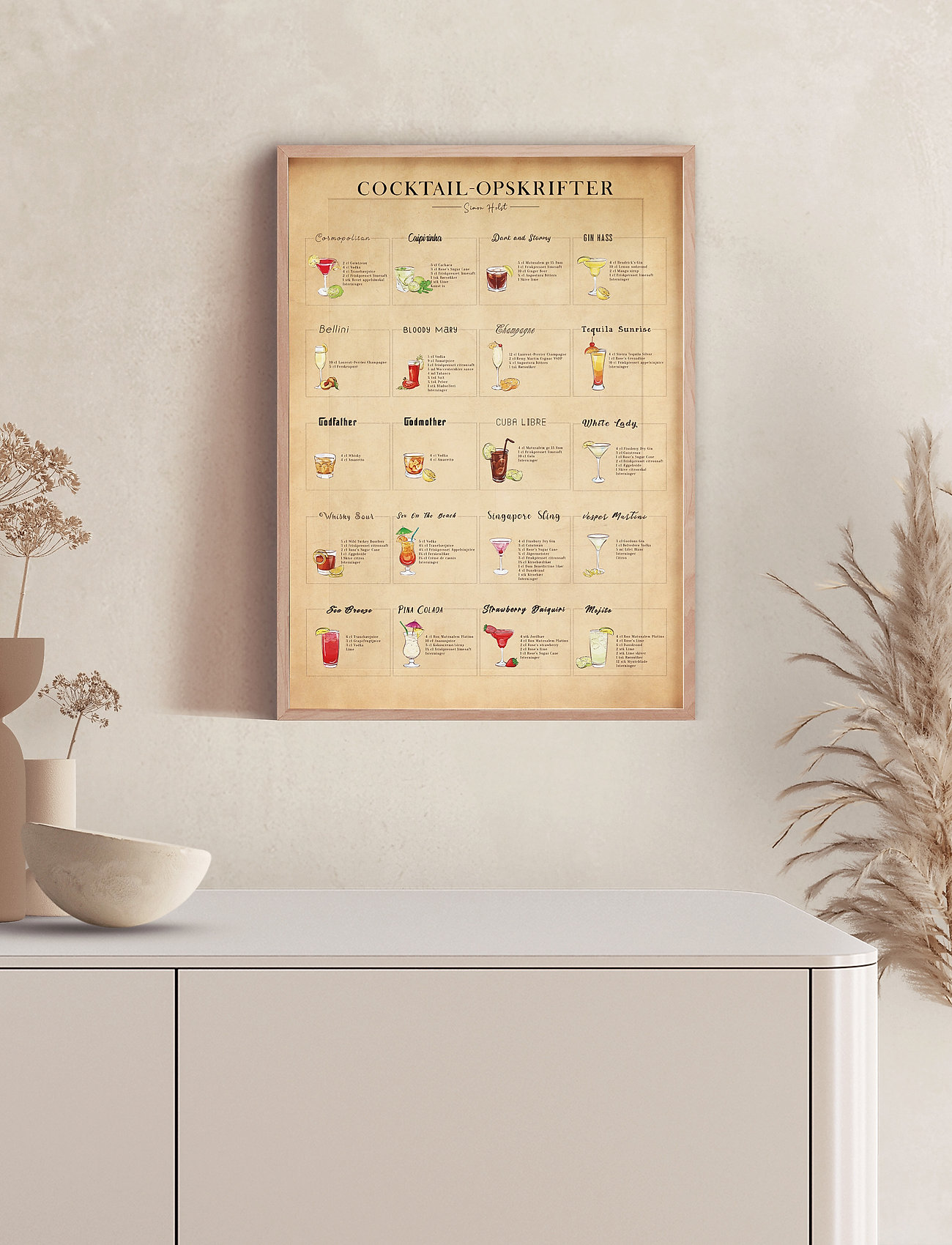 Poster & Frame - cocktails-papir - laveste priser - multi-colored - 1