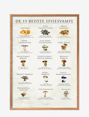 Poster & Frame - Top 15 edible mushrooms - lowest prices - multi-colored - 0