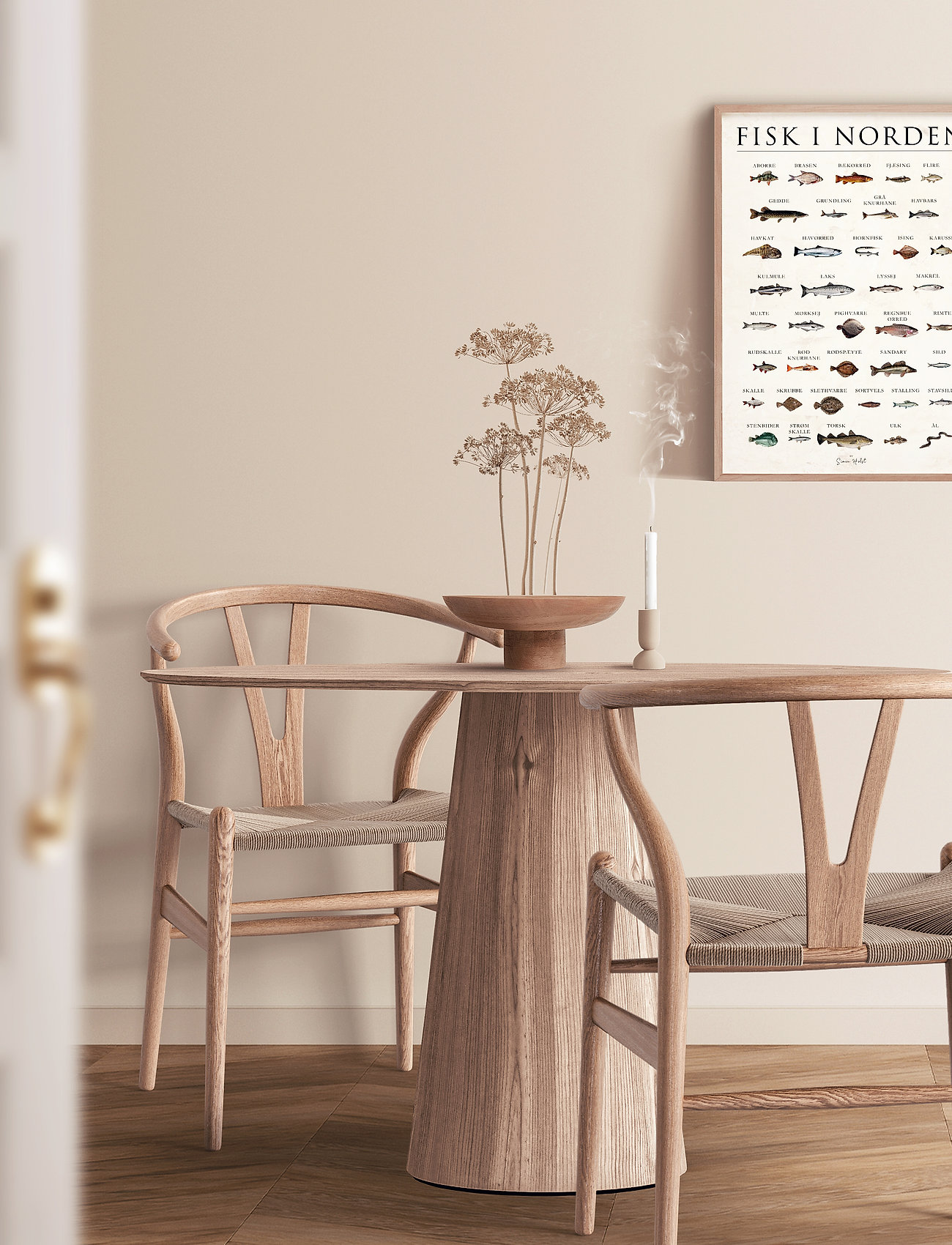 Poster & Frame Fisk I Norden, Sten, 50X70 cm, Posters, Mehrfarbig/gemustert - Food, Homeware