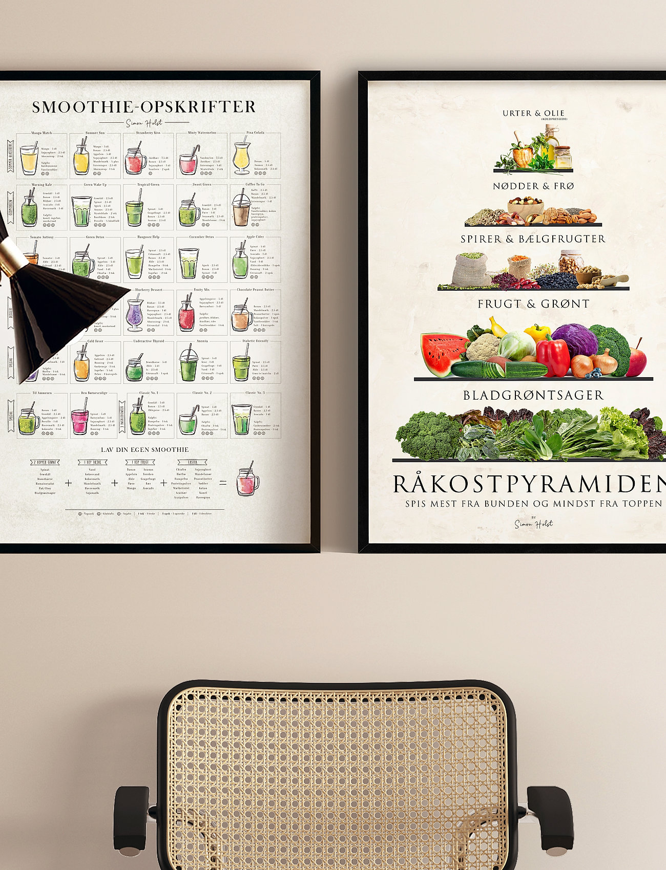 Poster & Frame - Raw food Pyramid - food - multi-colored - 1