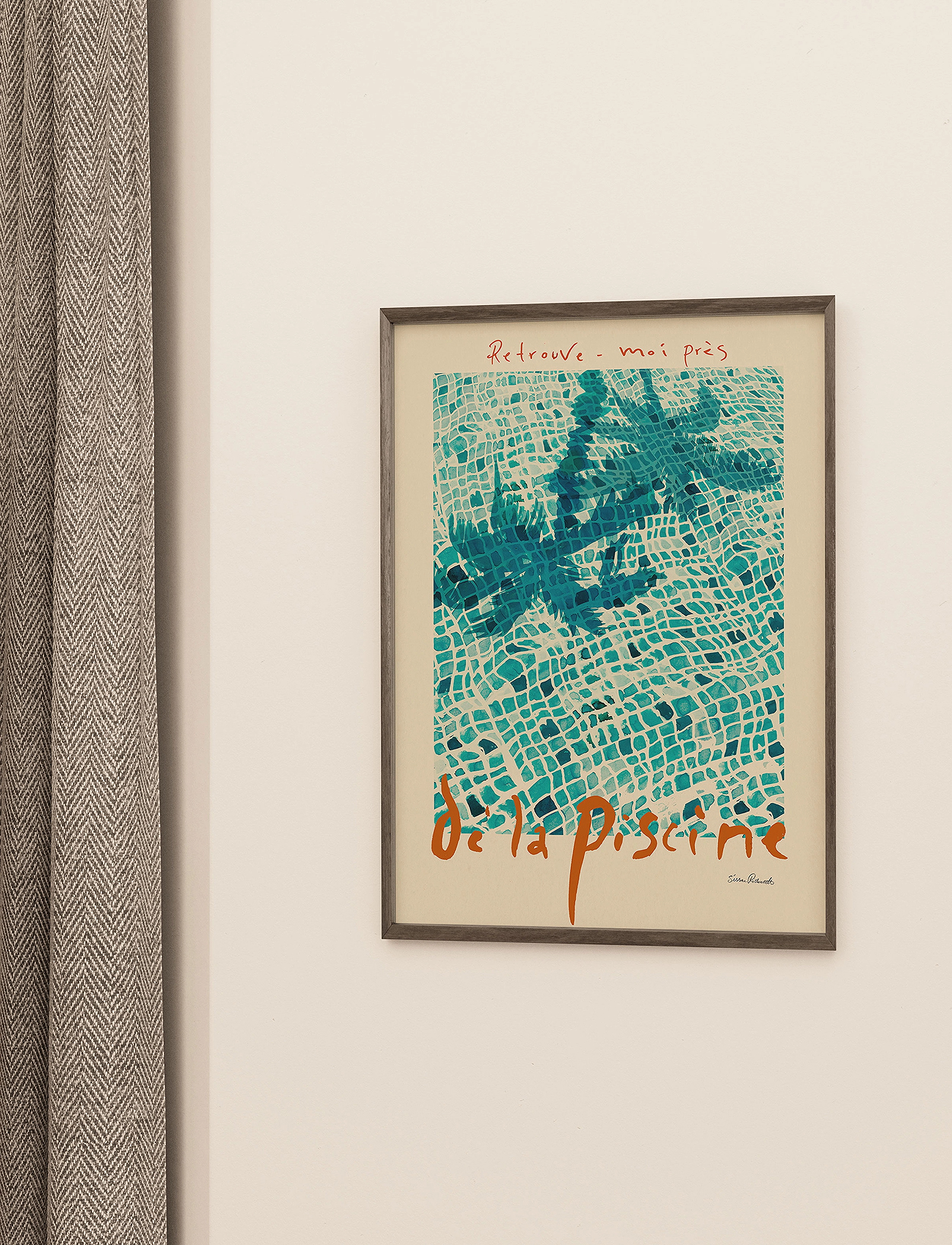 Poster & Frame - Sissan Richardt - La Piscine - multi - 1