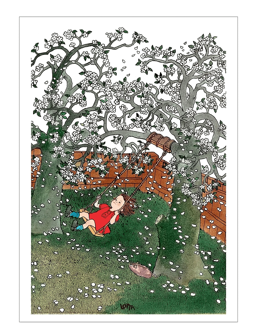 Poster & Frame - Astrid Lindgren - Swing - Lotta on Troublemaker Street - følelser - green - 1