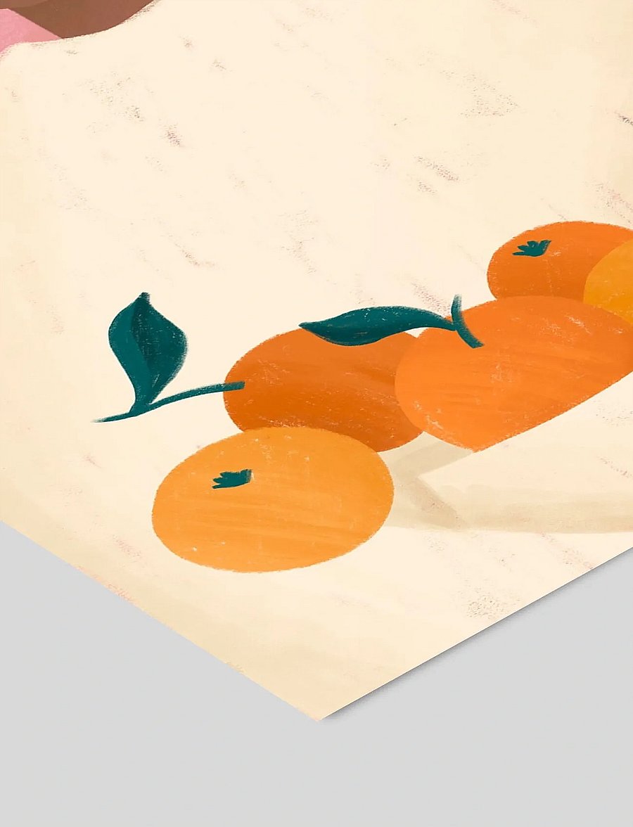 Poster & Frame - Bea Muller - The Woman With the Oranges - illustratsioonid - multi - 2