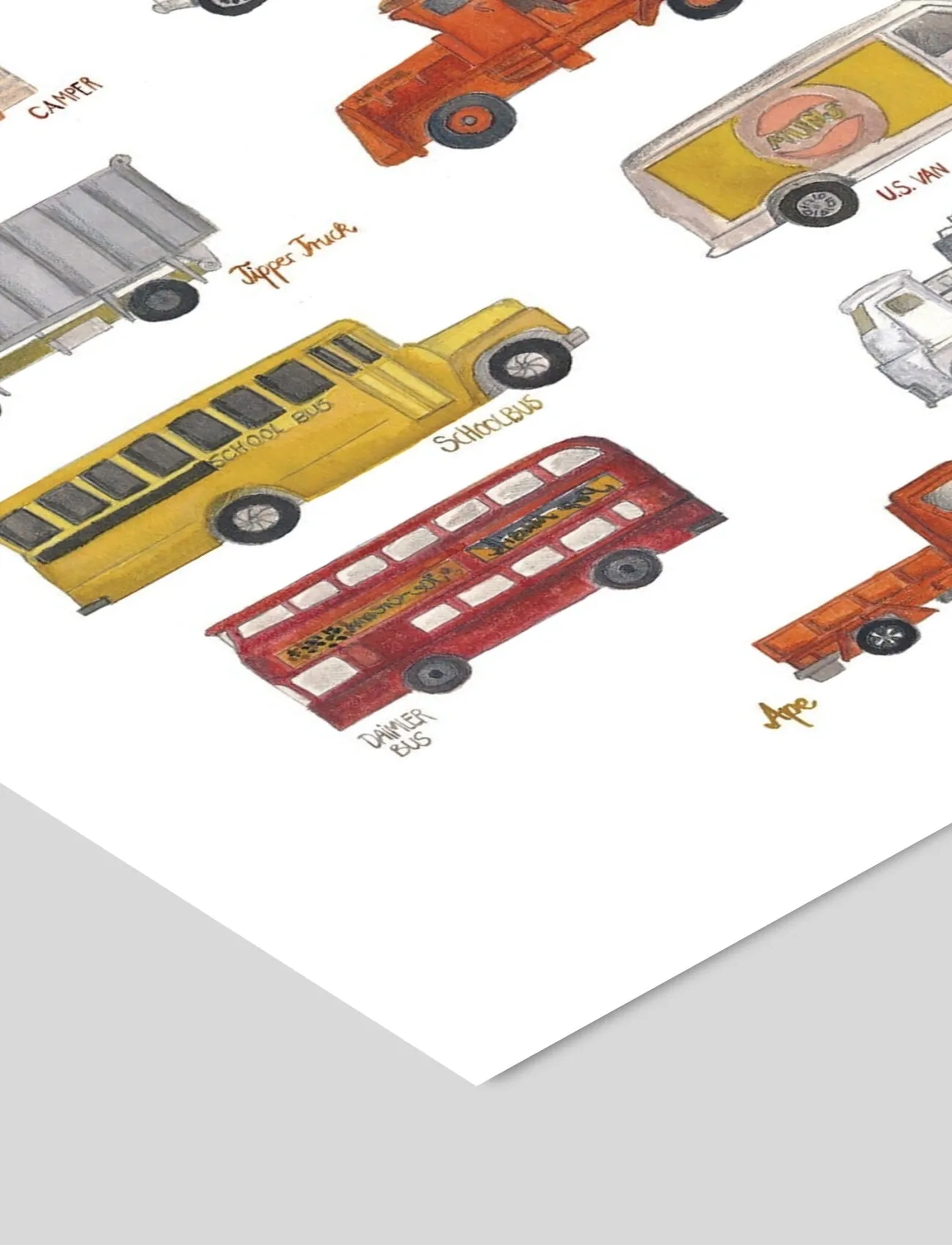 Poster & Frame - Cars - fordon - multi-colored - 2