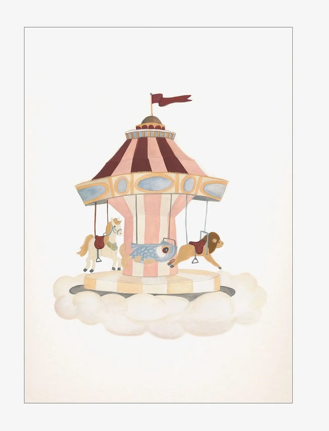 Poster & Frame - Tiny Goods - Merry Go Round - tsirkus - multicolor - 1
