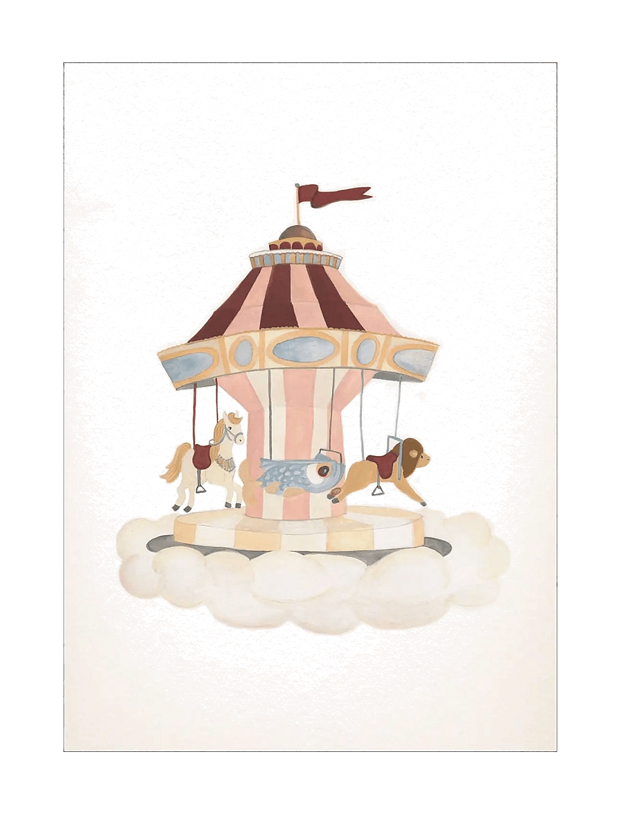 Poster & Frame - Tiny Goods - Merry Go Round - multicolor - 1