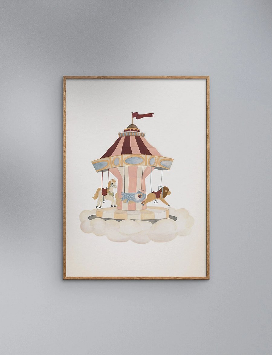 Poster & Frame - Tiny Goods - Merry Go Round - multicolor - 0