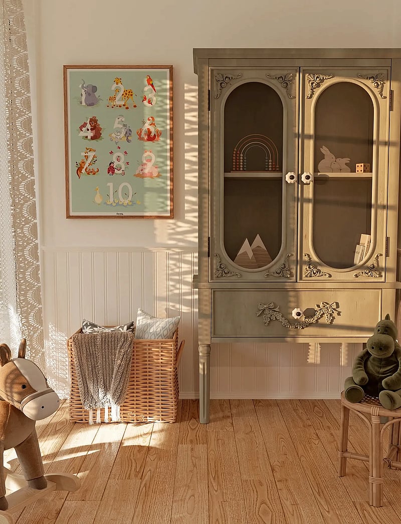 Poster & Frame - Tiny Tails - Talplakat - lysegrøn - numbers - multicolor - 2