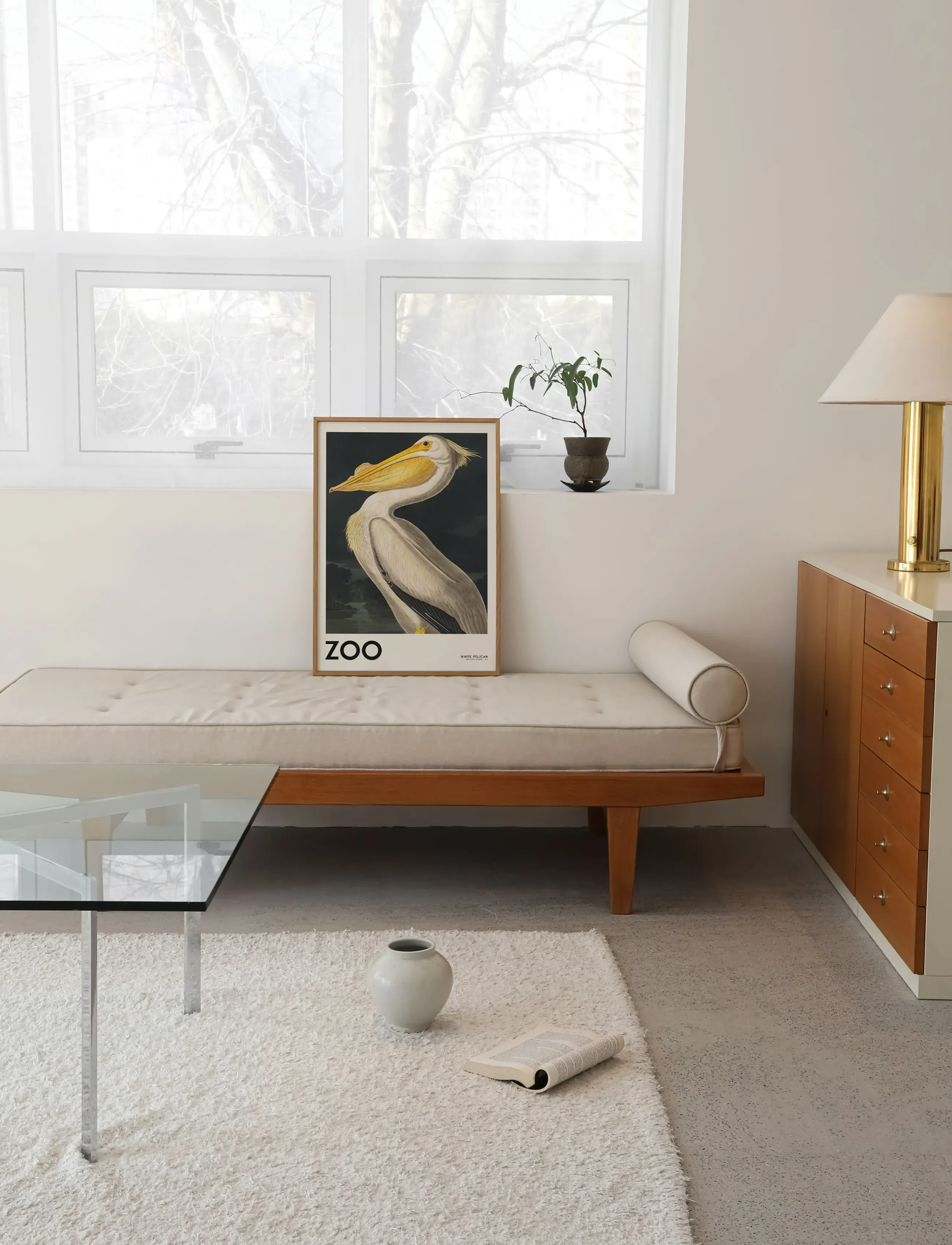 Poster & Frame - A.P. Atelier - The Zoo Collection — White Pelican — Edt. 002 - dyr - multi - 2