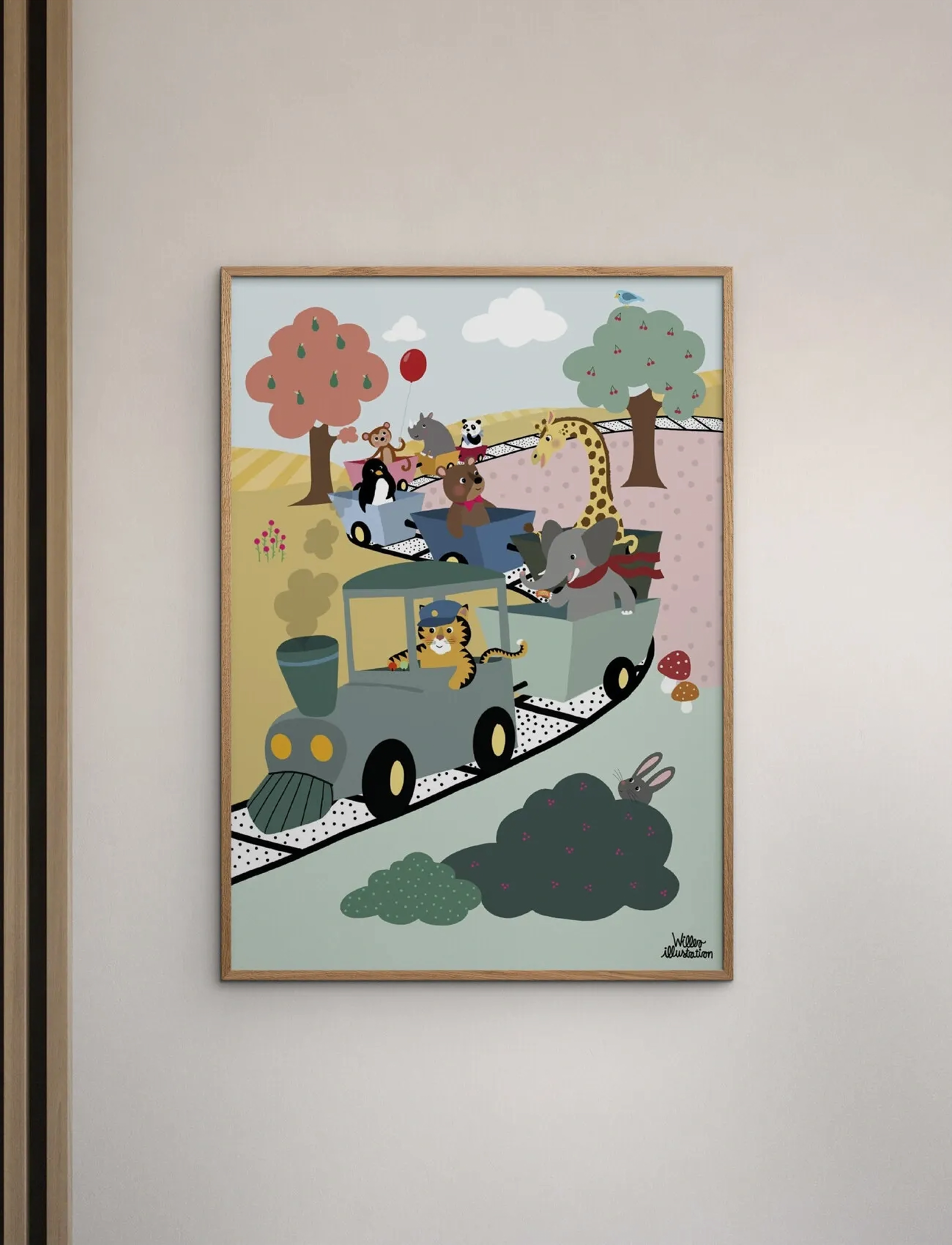 Poster & Frame - Willero Illustration - Adventure Train - multi-colored - 0
