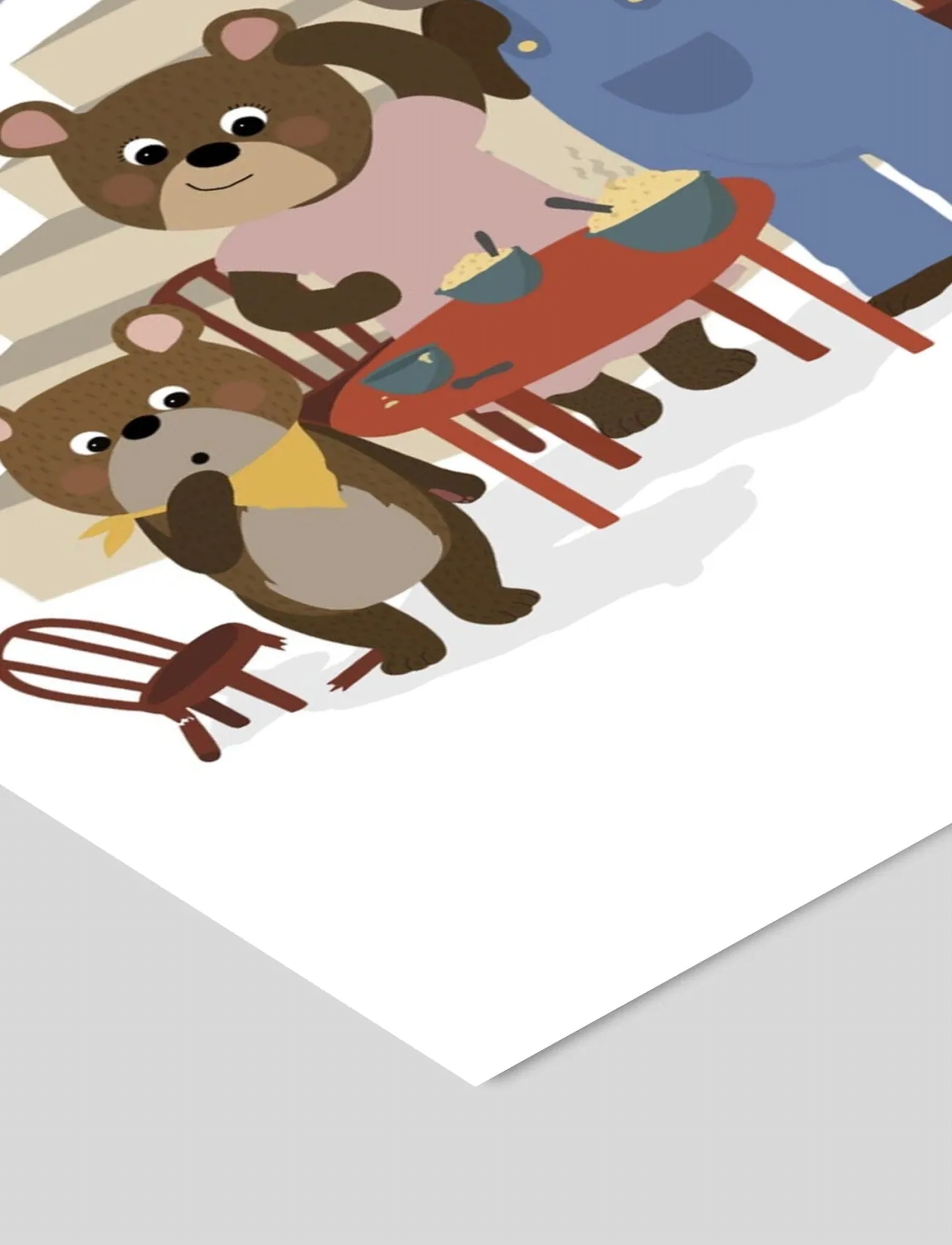 Poster & Frame - Willero Illustration - Guldlok Og De Tre Bjørne - tiere - multicolor - 2