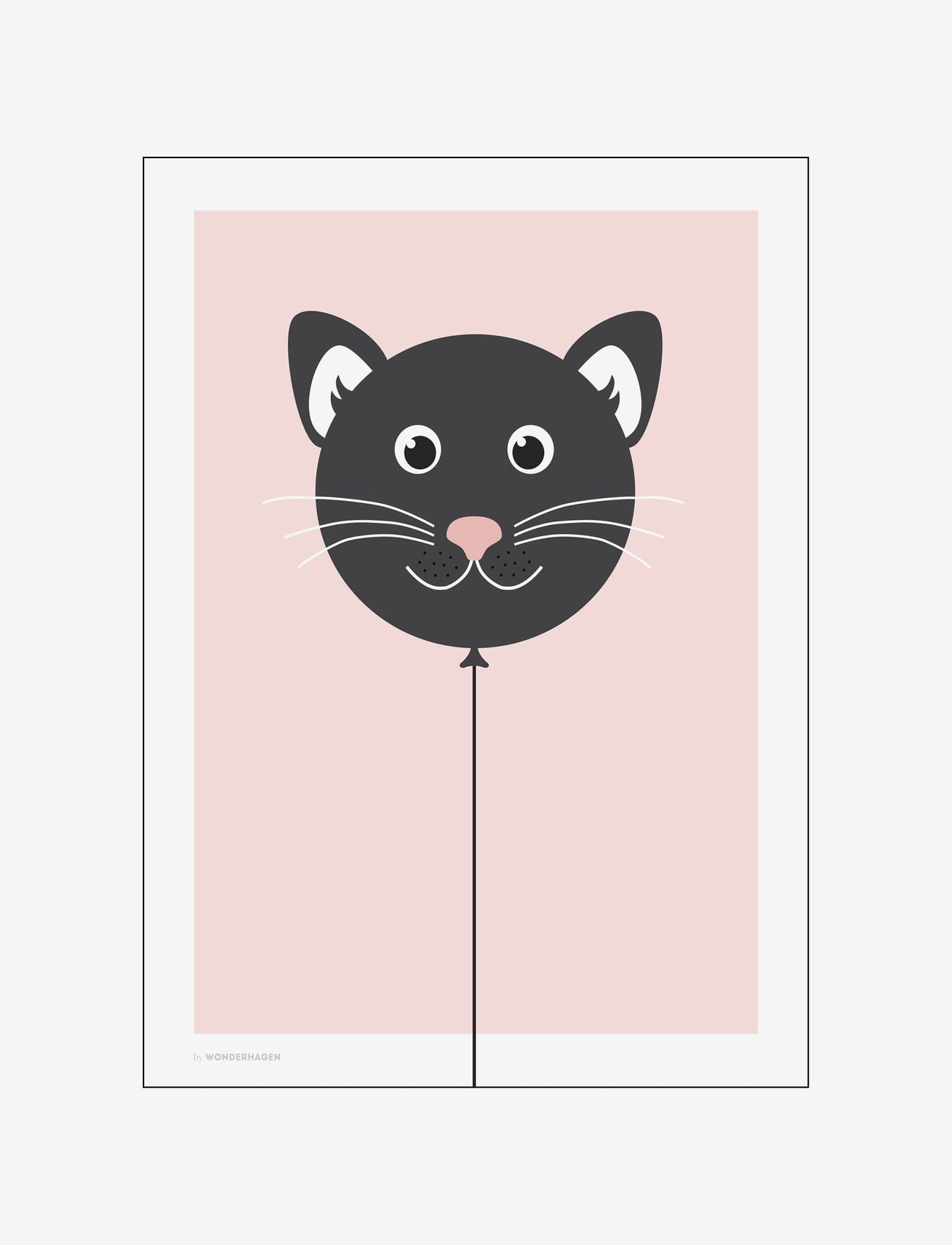 Poster & Frame Balloon Animals Cat, 50X70 cm, Posters Frames, Mehrfarbig/gemustert - Posters, Kinder