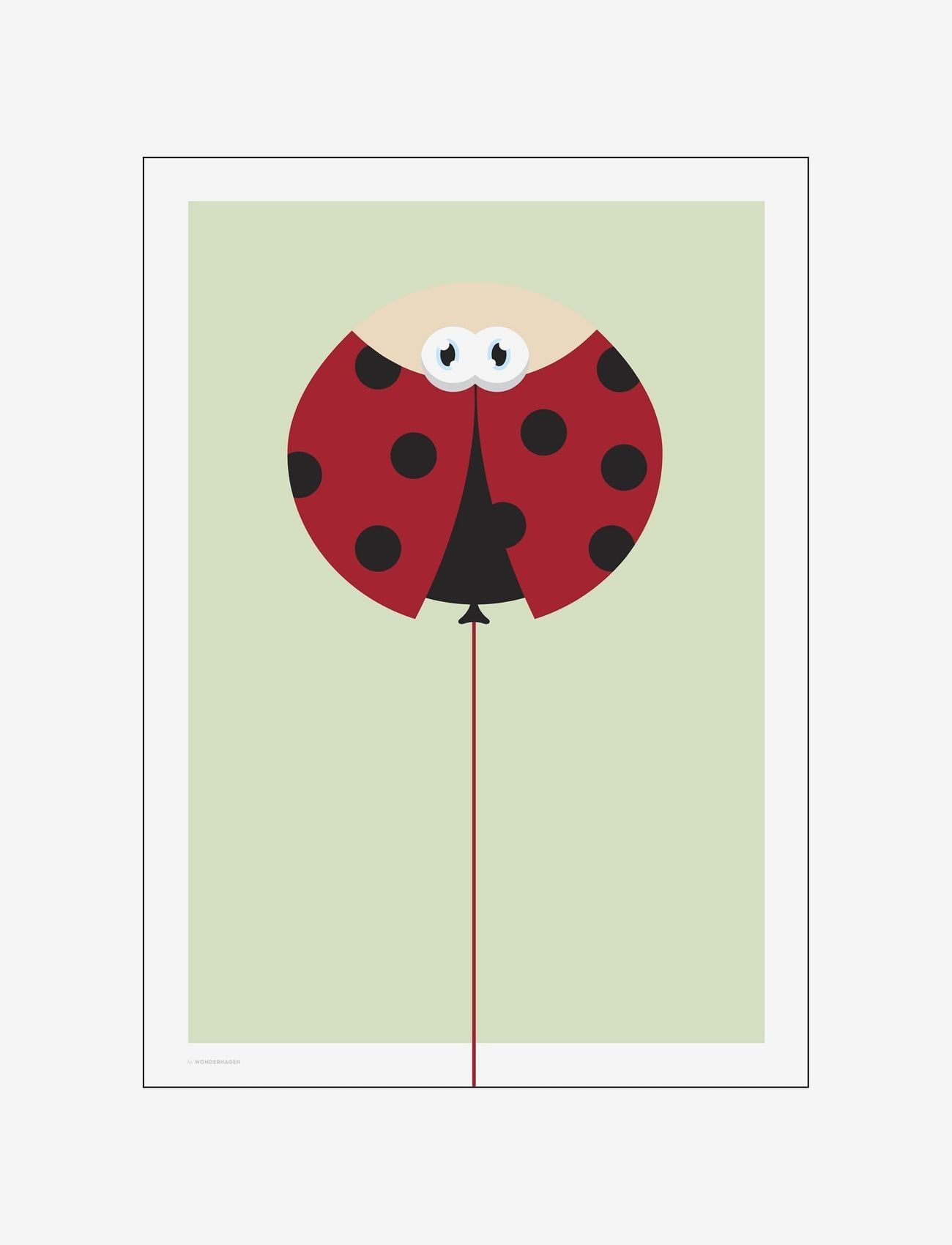 Poster & Frame Balloon Animals Ladybug, A3, Posters Frames, Mehrfarbig/gemustert - Posters, Kinder