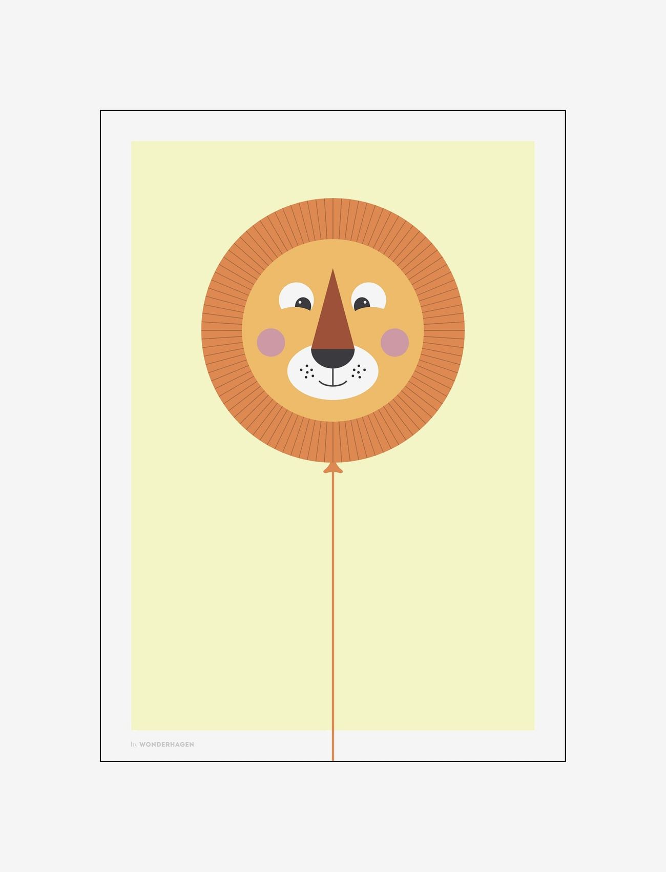 Poster & Frame Balloon Animals Lion, A3, Posters Frames, Mehrfarbig/gemustert - Posters, Kinder