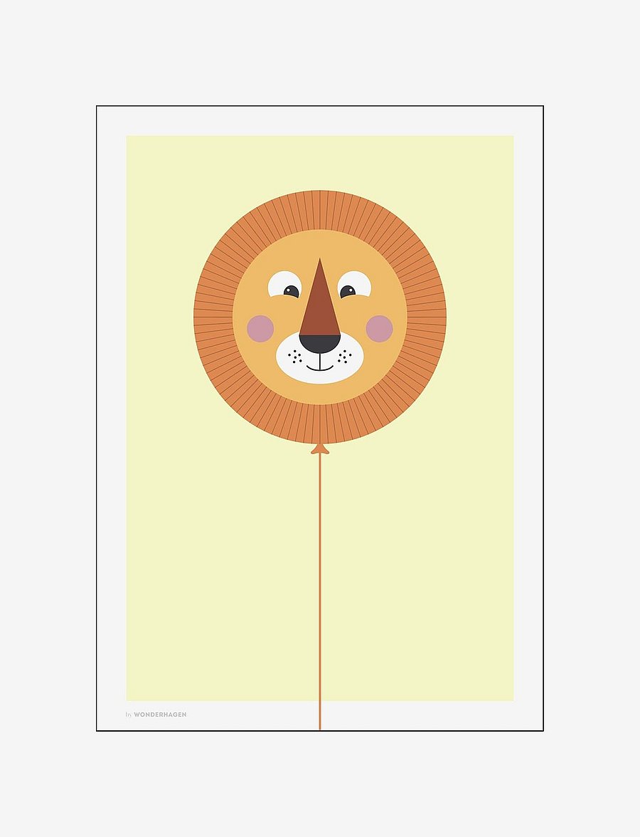 Poster & Frame - Balloon Animals Lion - ballons - multi-colored - 0