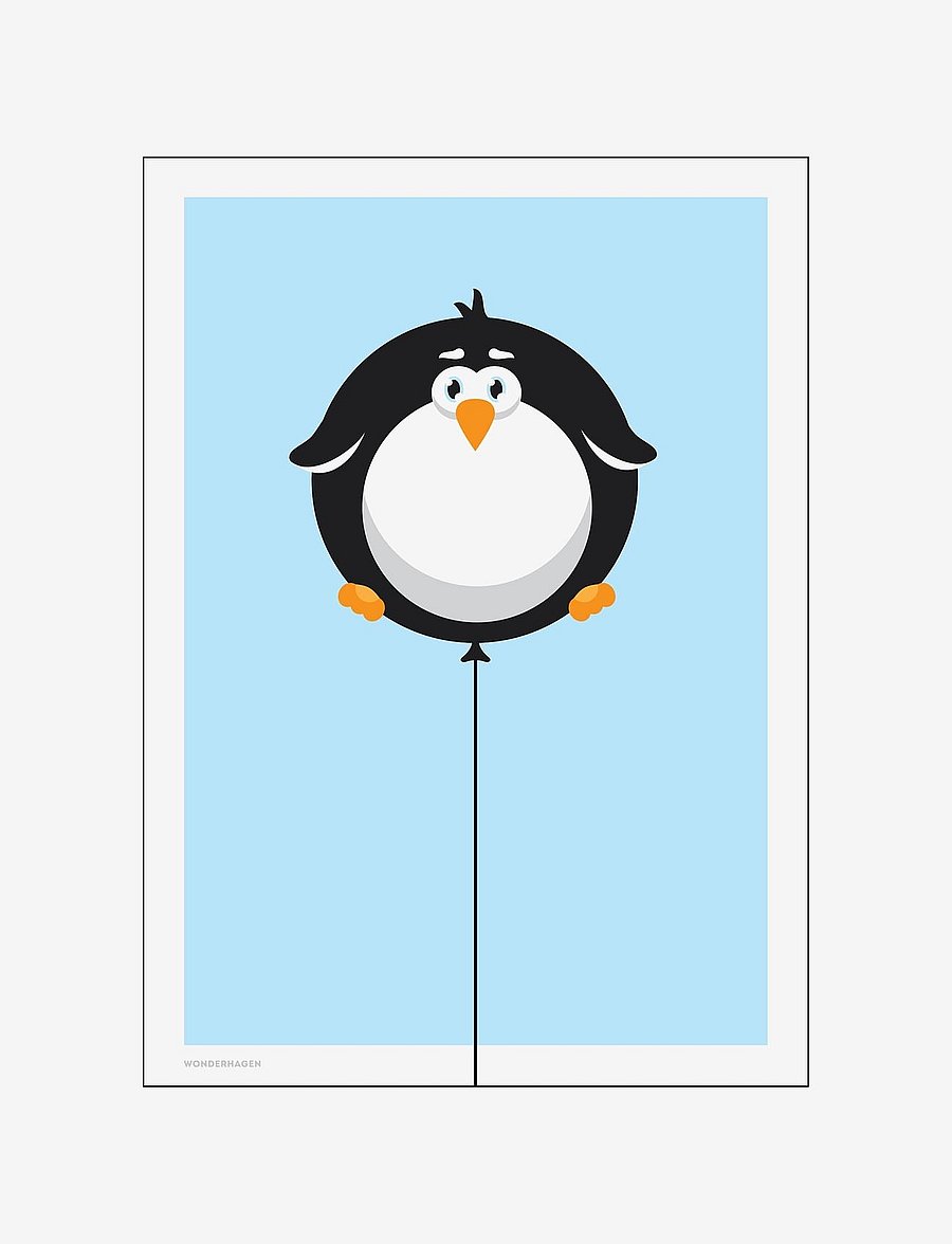 Poster & Frame - Balloon Animals Penguin - ballons - multi-colored - 0