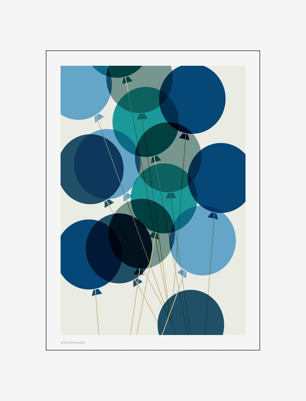 Poster & Frame - Balloon Blue - die niedrigsten preise - multi-colored - 0