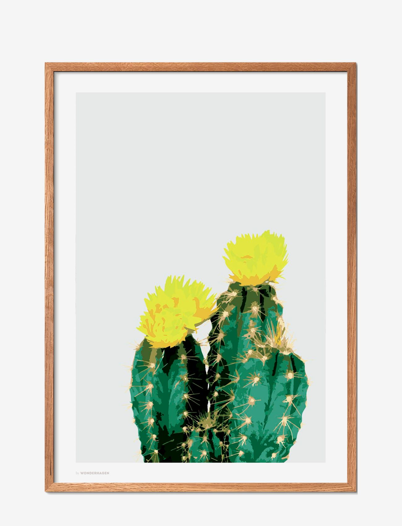 Poster & Frame Opuntia Cactus, Botanical, Multi/mønstret, Str: 70X100CM