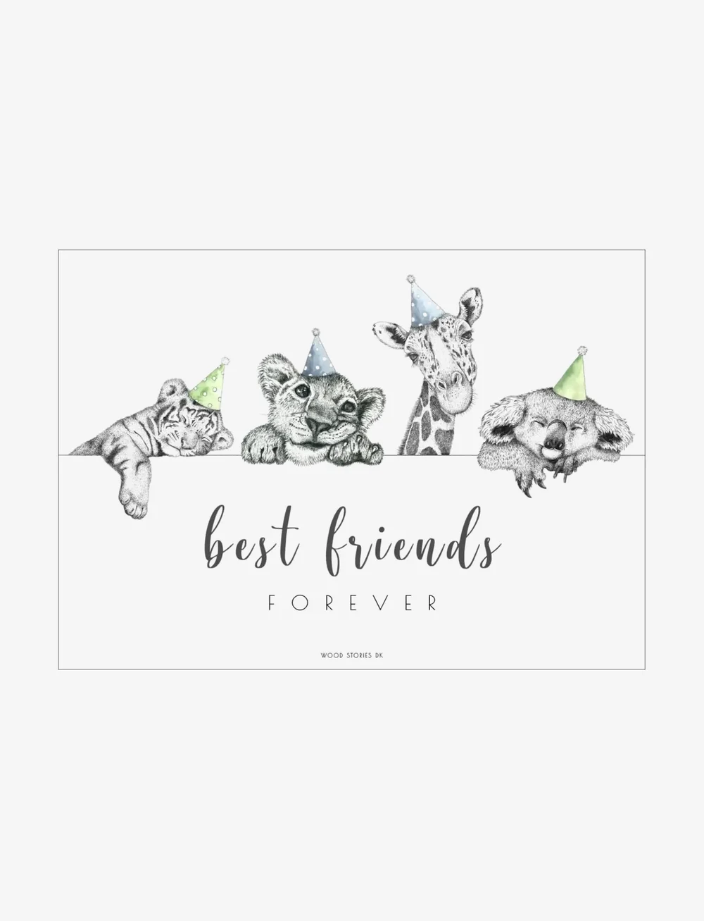 Poster & Frame - Wood Stories - BEST FRIENDS - loomad - multicolor - 1