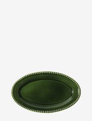 DARIA Oval platter 35 cm stoneware - MOSS