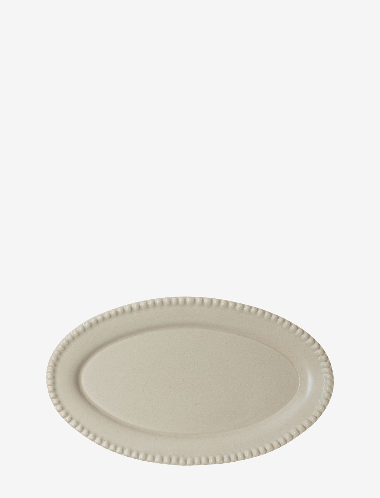 PotteryJo - DARIA Oval platter - serverings & anretningsfade - sand - 0