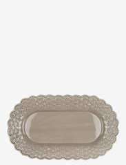 PotteryJo - DITSY Oval platter 1-PACK - serviravimo lėkštės ir dubenėliai - greige - 0