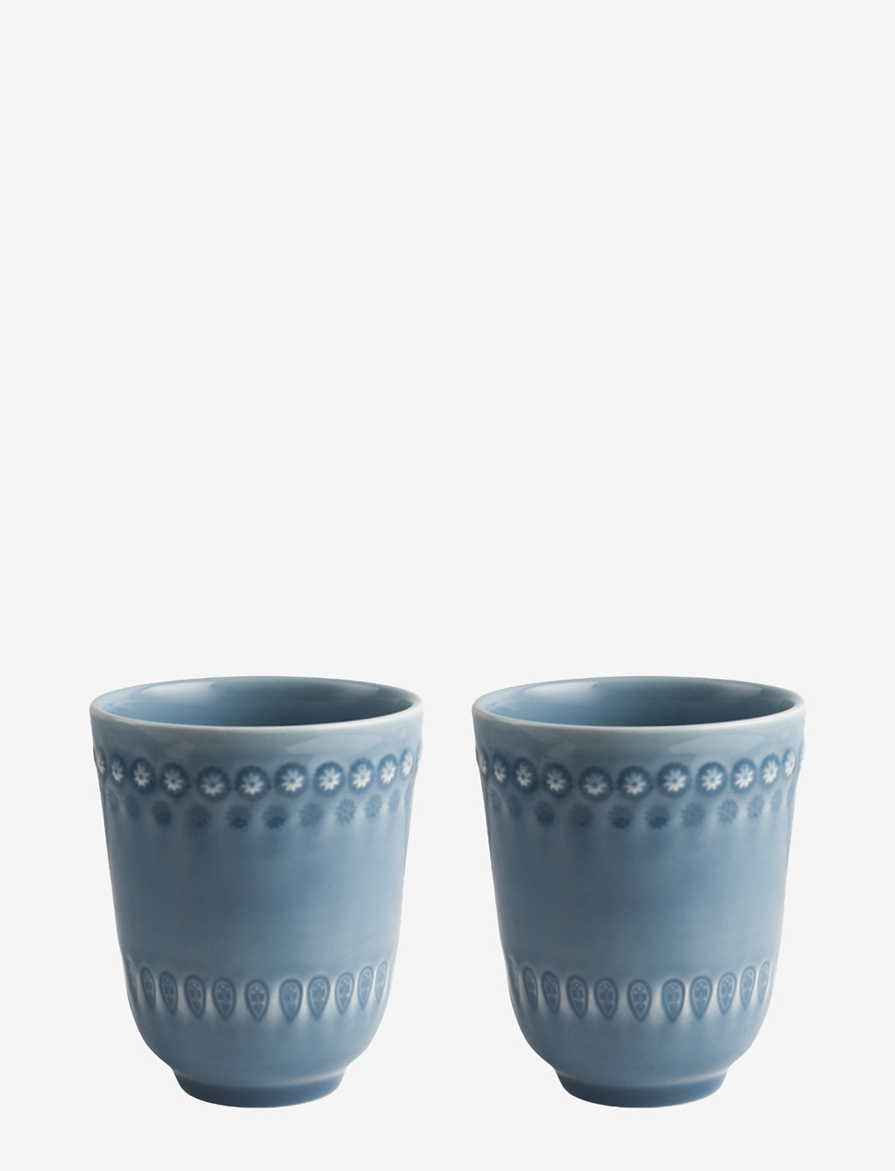 PotteryJo - DAISY Mug 2-PACK - tekoppar - dusty blue - 0