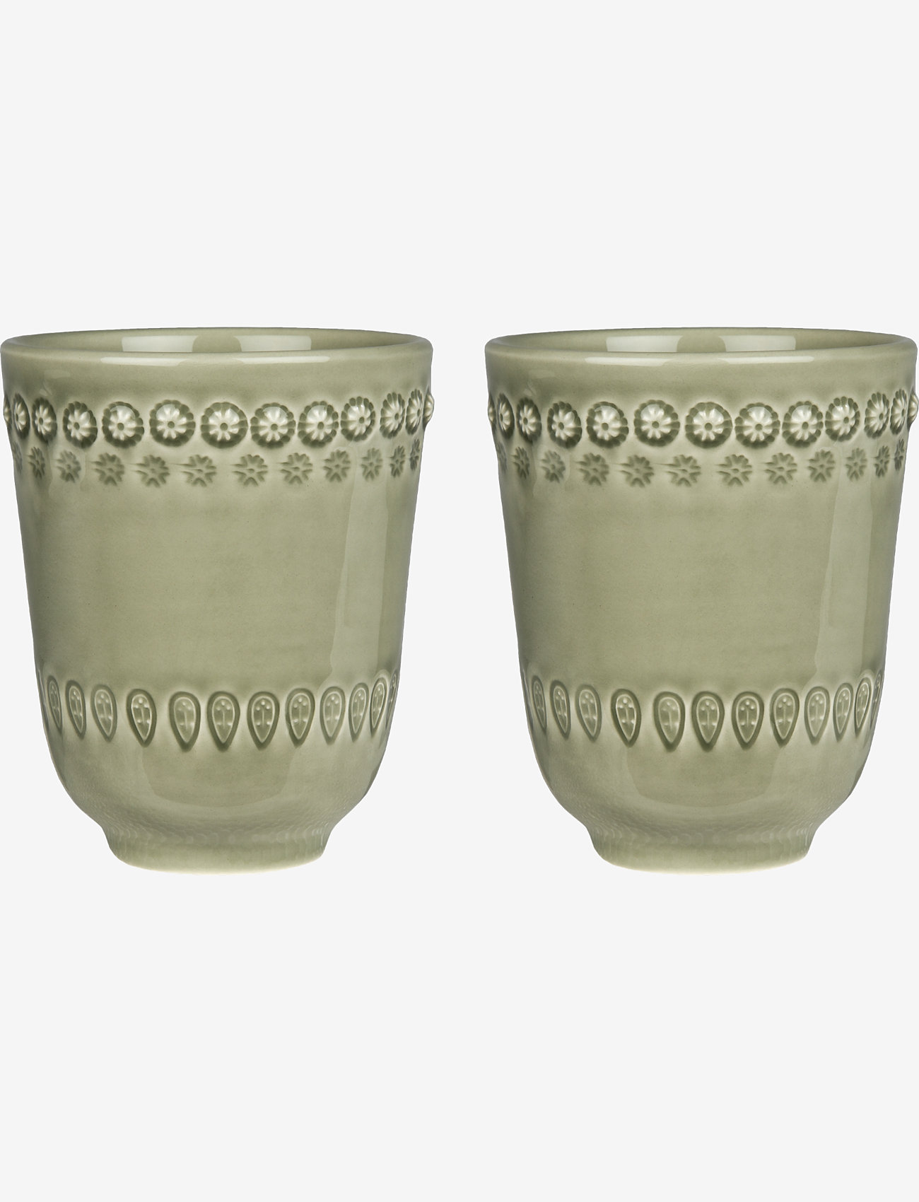 PotteryJo - DAISY Mug 2-PACK - theekopjes - faded army - 0