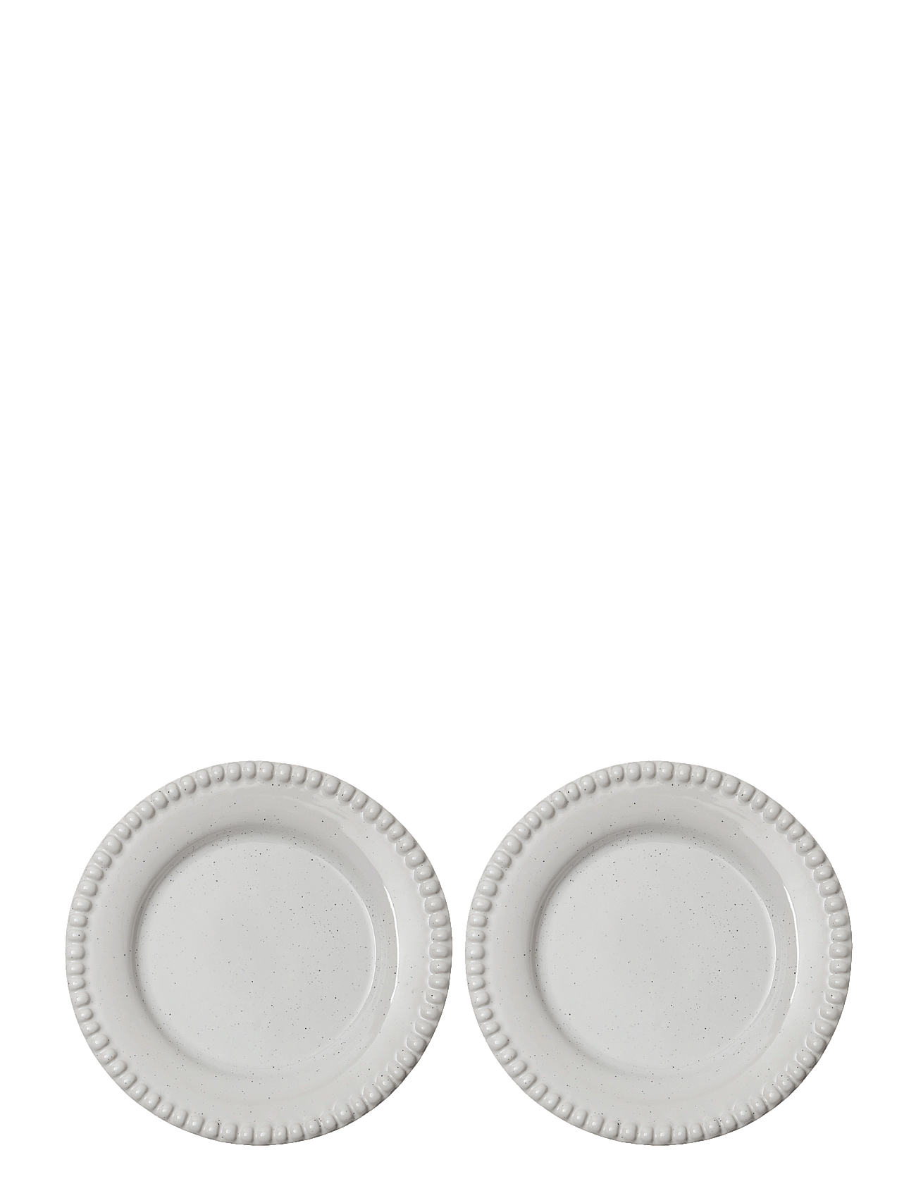 DARIA Dessertplate 22 cm stoneware - COTTON WHITE SHINY