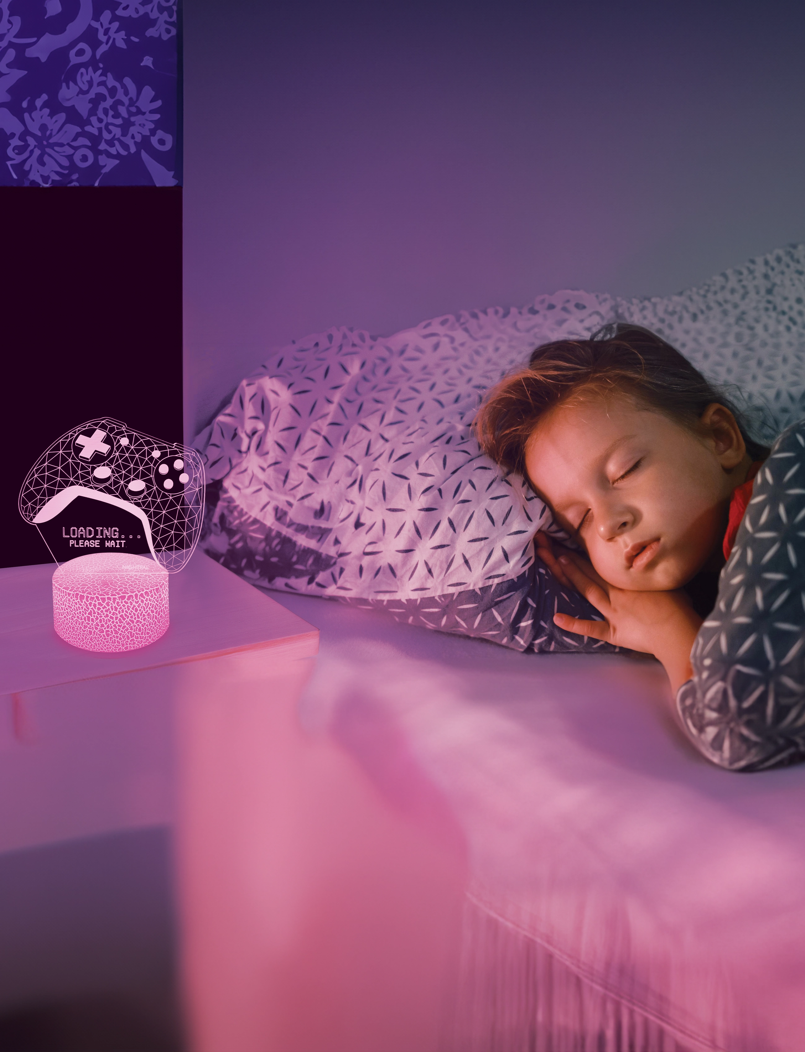 Powerpal Nightpal Gaming, H16.6 cm, Lighting, Mehrfarbig/gemustert - Night Lamps, Kinder