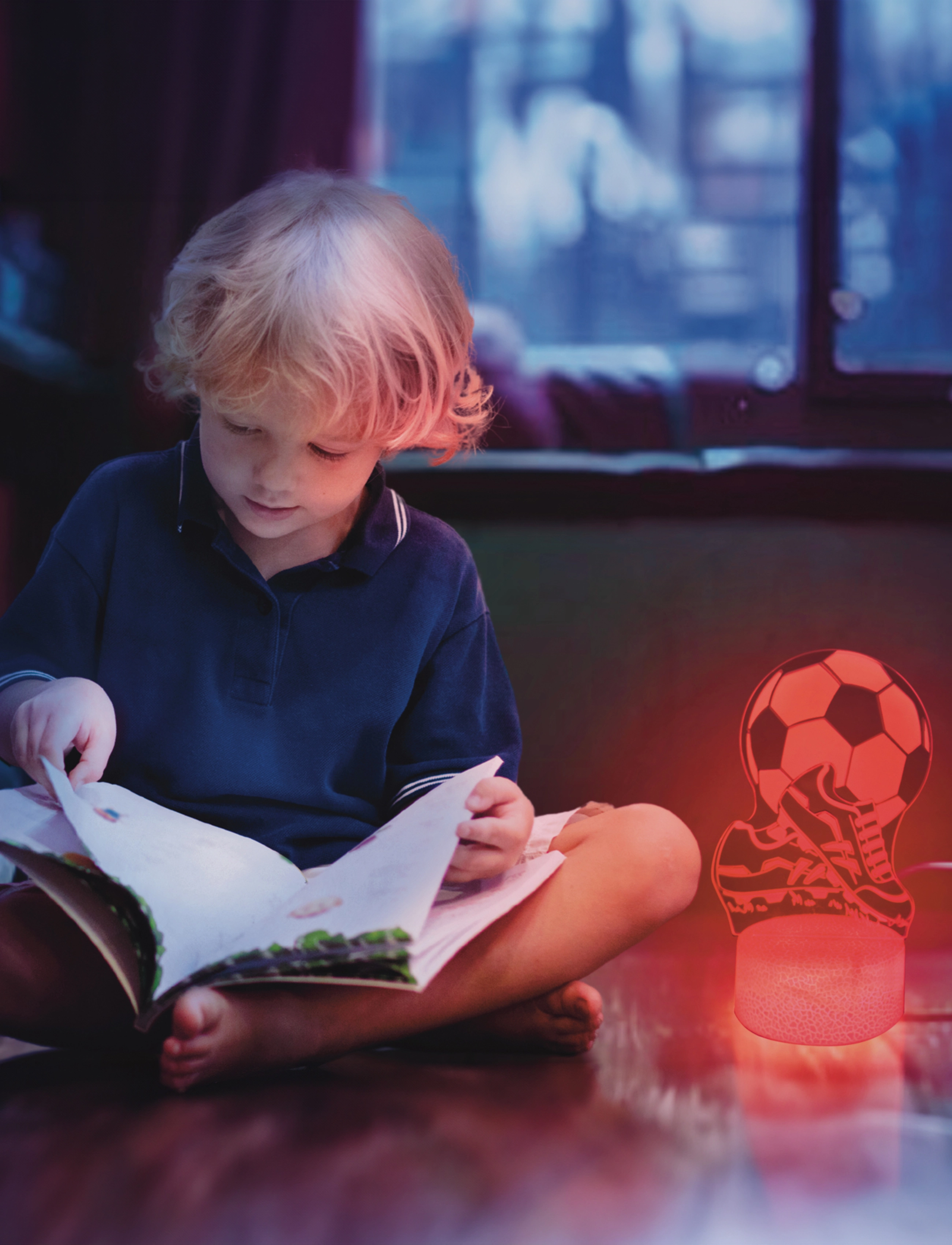 Powerpal Nightpal Football Game, H19.9 cm, Lighting, Weiß - Night Lamps, Kinder