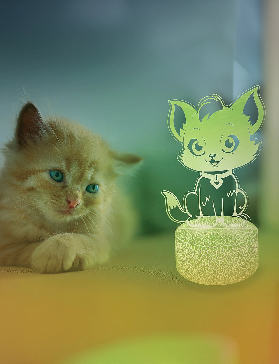 Powerpal - NightPal Kitty - Öölambid - white/transparent - 0