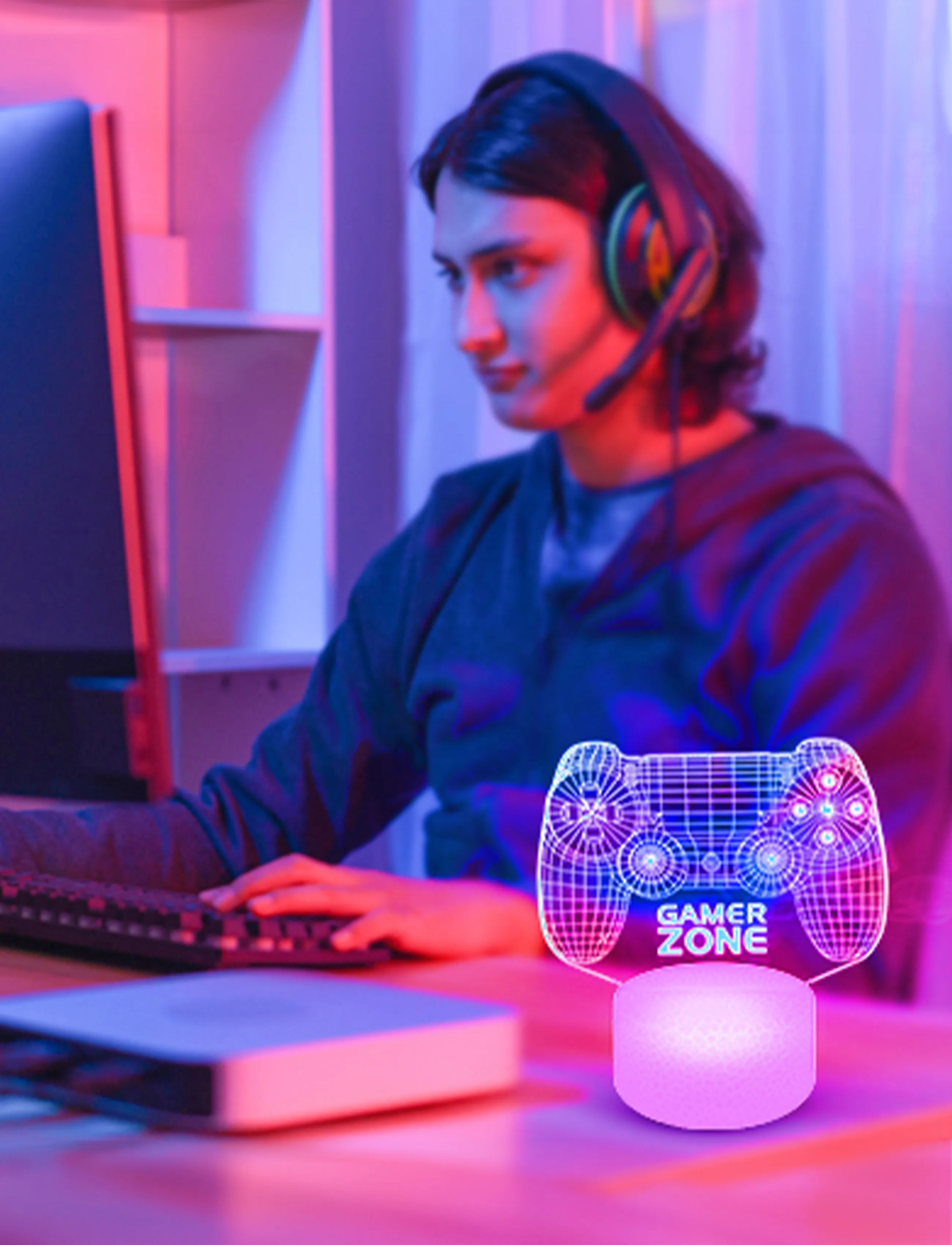 Powerpal - Nightpal Gamer Zone - bordslampor - white/transparent - 4