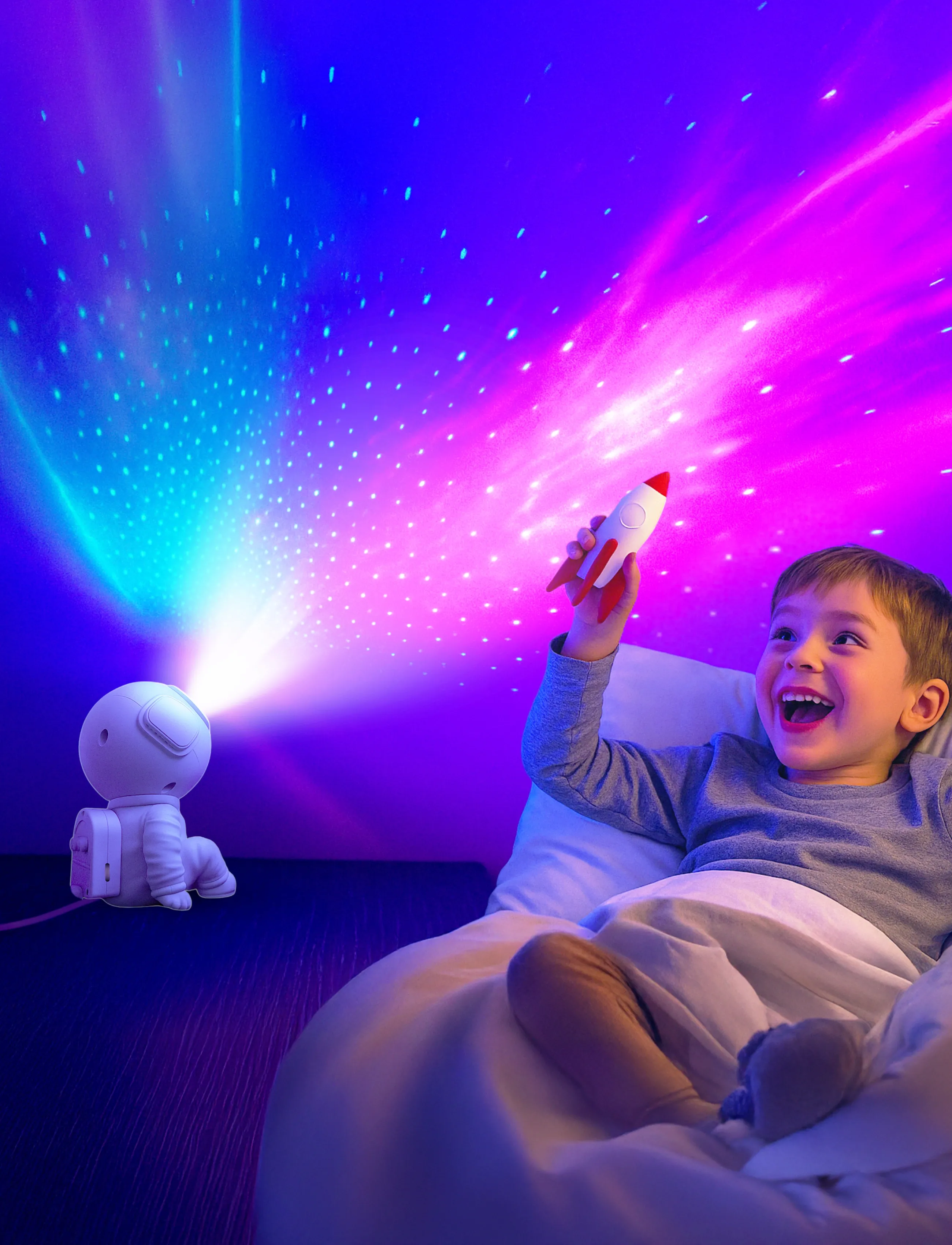 Powerpal Lumi Astro Mini, H22.8 cm, Lighting, Weiß - Night Lamps, Kinder