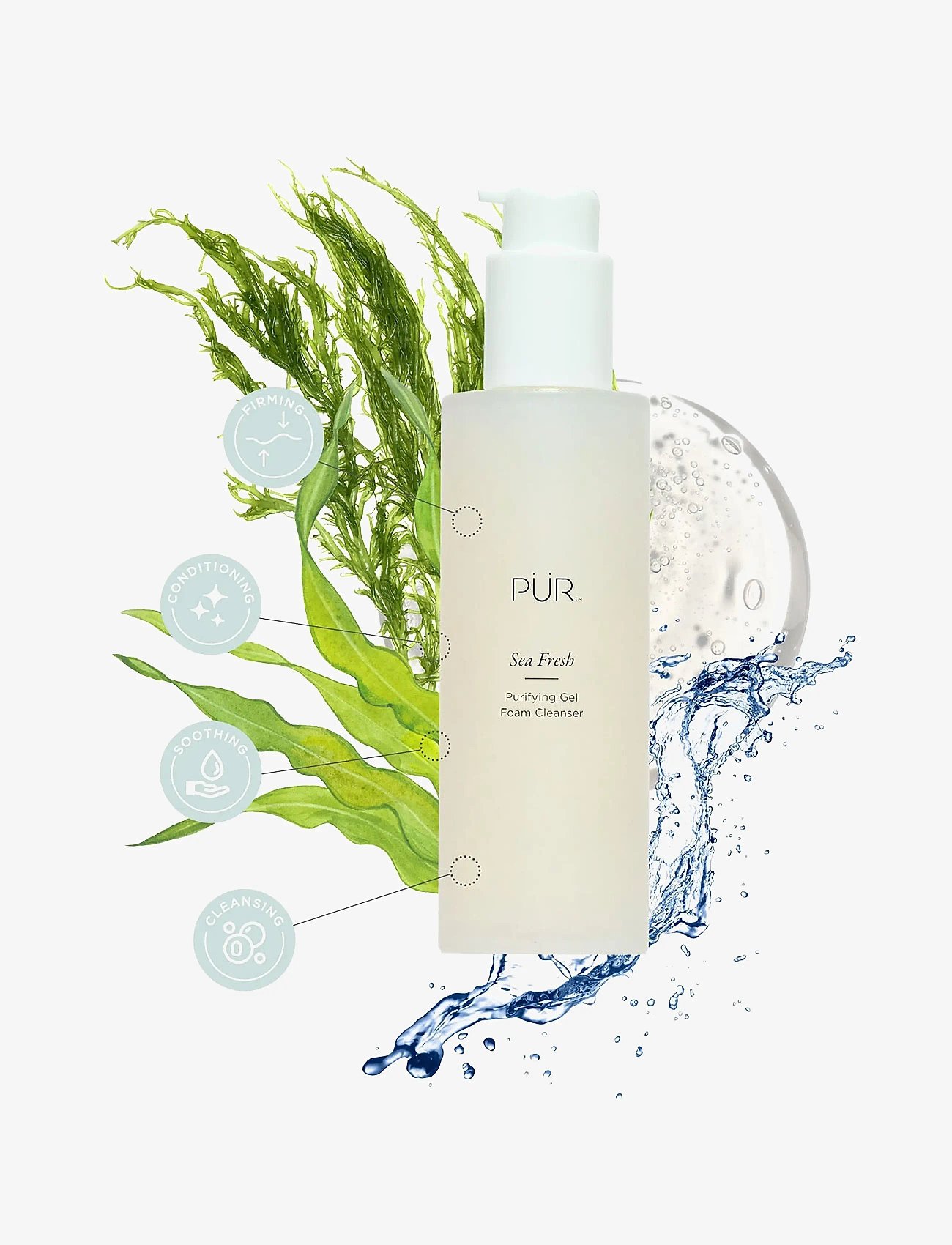 PÜR - Sea Fresh - Purifying Gel Foam Cleanser - puhastusvahud - clear - 2