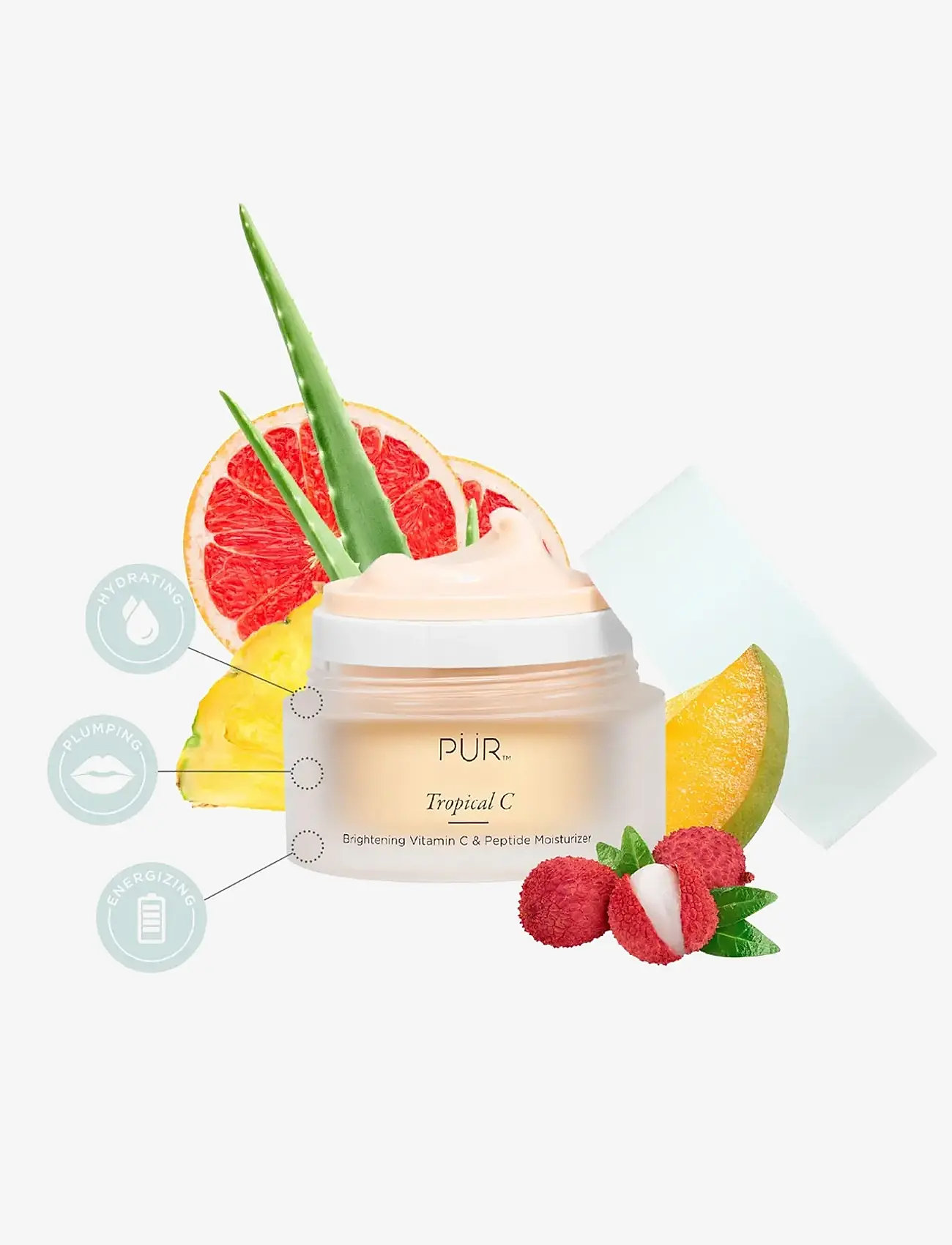 PÜR - Tropical C - Brightening Vitamin C & Peptide Moisturizer - day creams - clear - 2