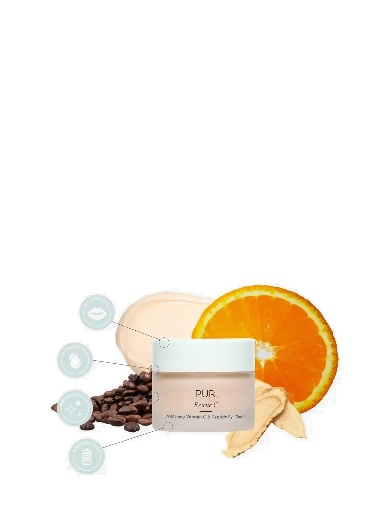 PÜR - Rescue C Brightening Vitamin C & Peptide Eye Cream - acu krēmi - clear - 2