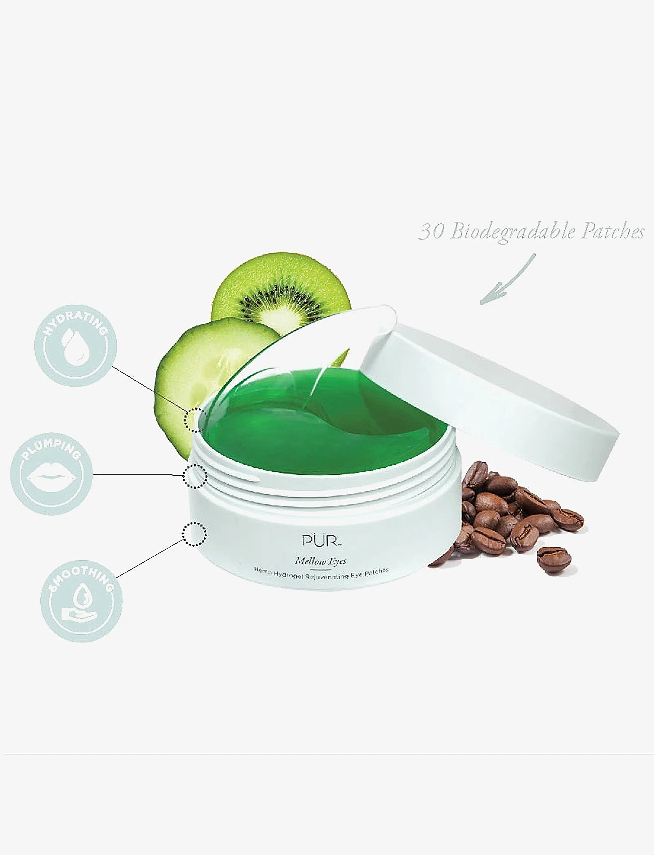 PÜR - Mellow Eyes Rejuvenating Eye Patches - silmaplaastrid - clear - 2