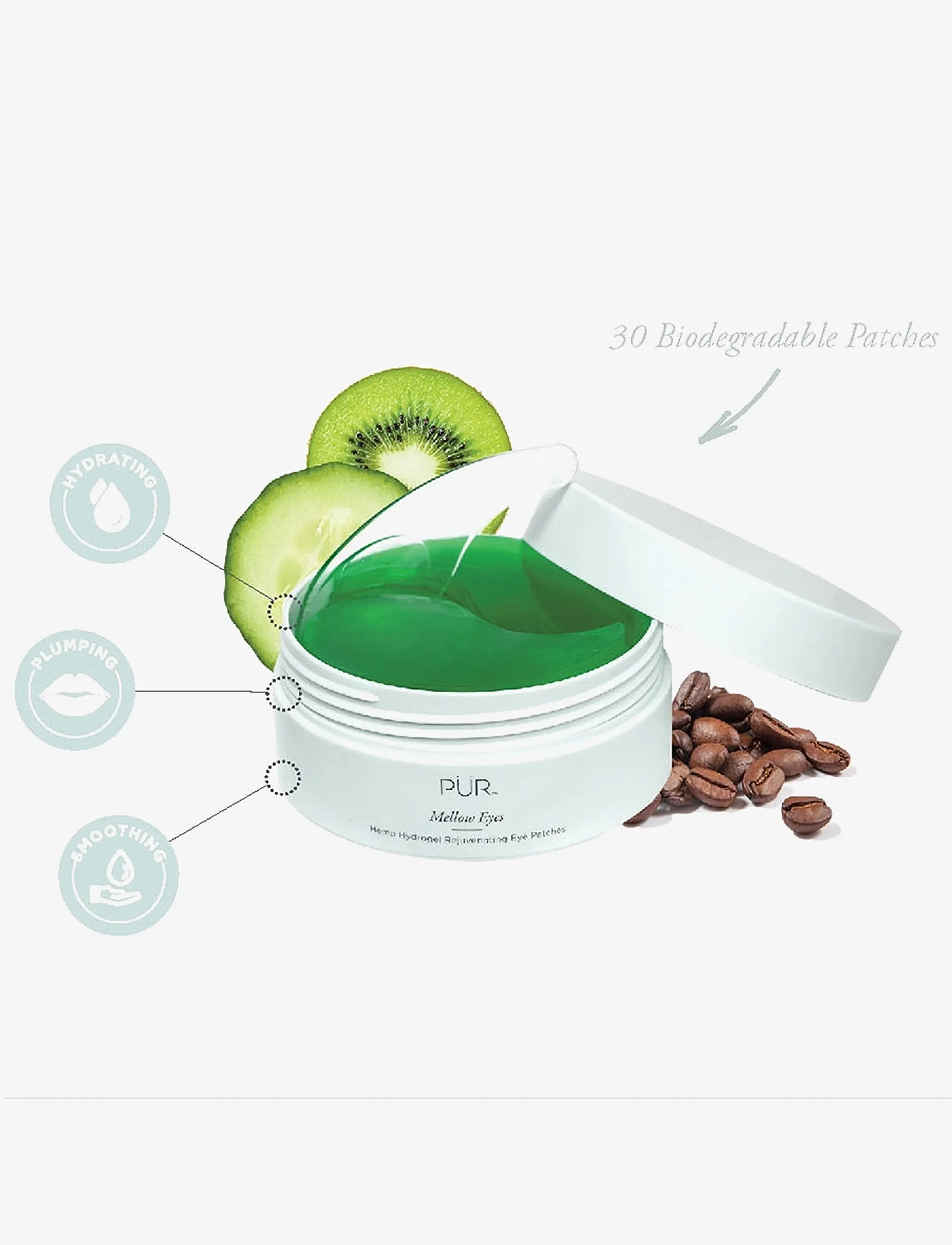 PÜR - Mellow Eyes Rejuvenating Eye Patches - Øyemasker - clear - 2