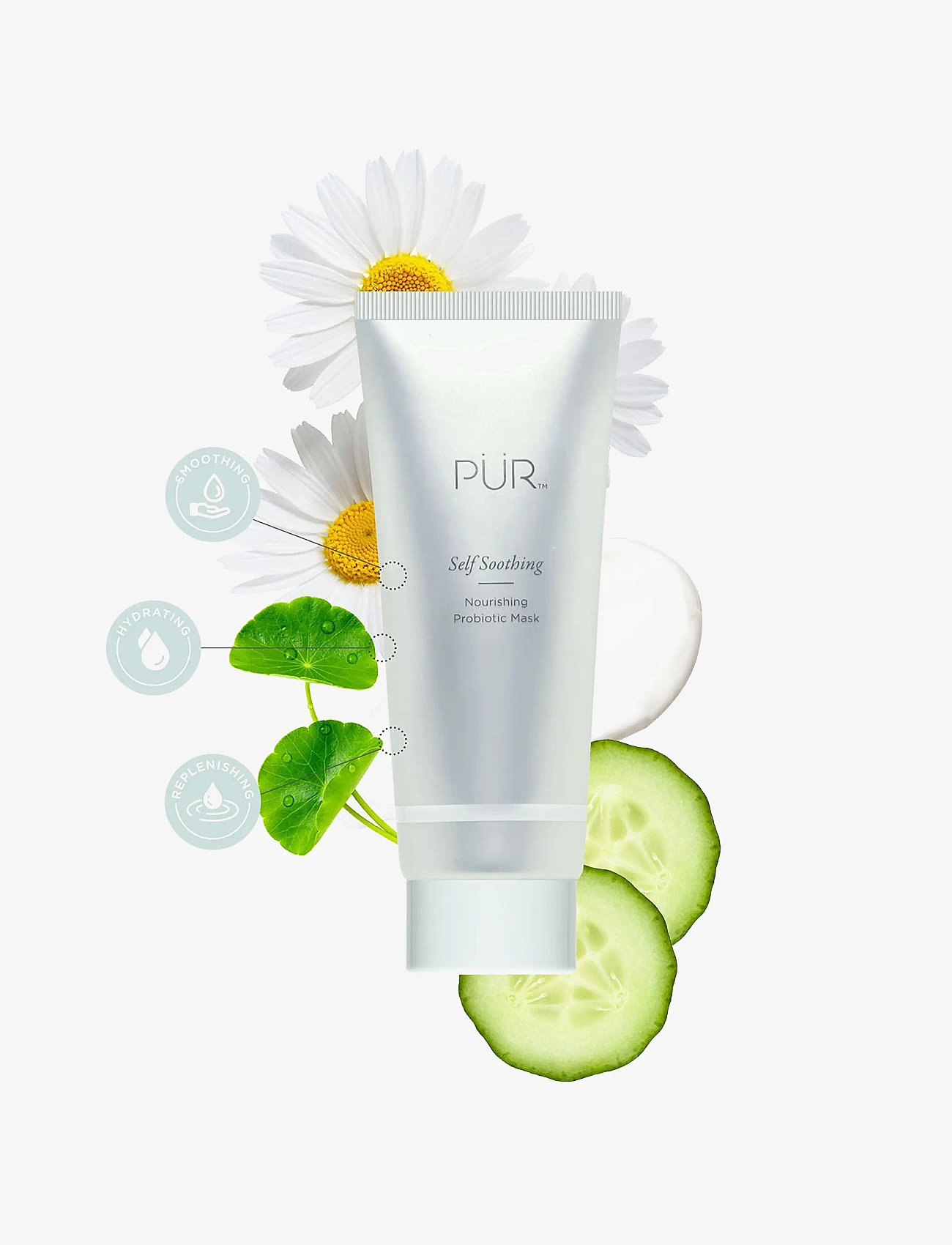 PÜR - Self Soothing Nourishing Probiotic Mask - niisutavad maskid - clear - 2