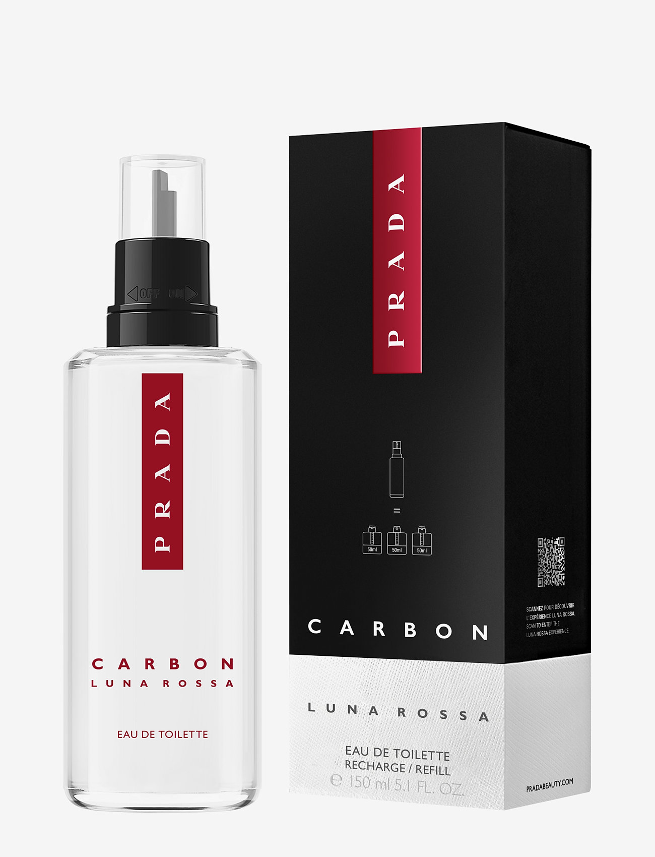 Prada - PR LUNA ROSSA CARBON REFILL 150ML - til ham  - clear - 1